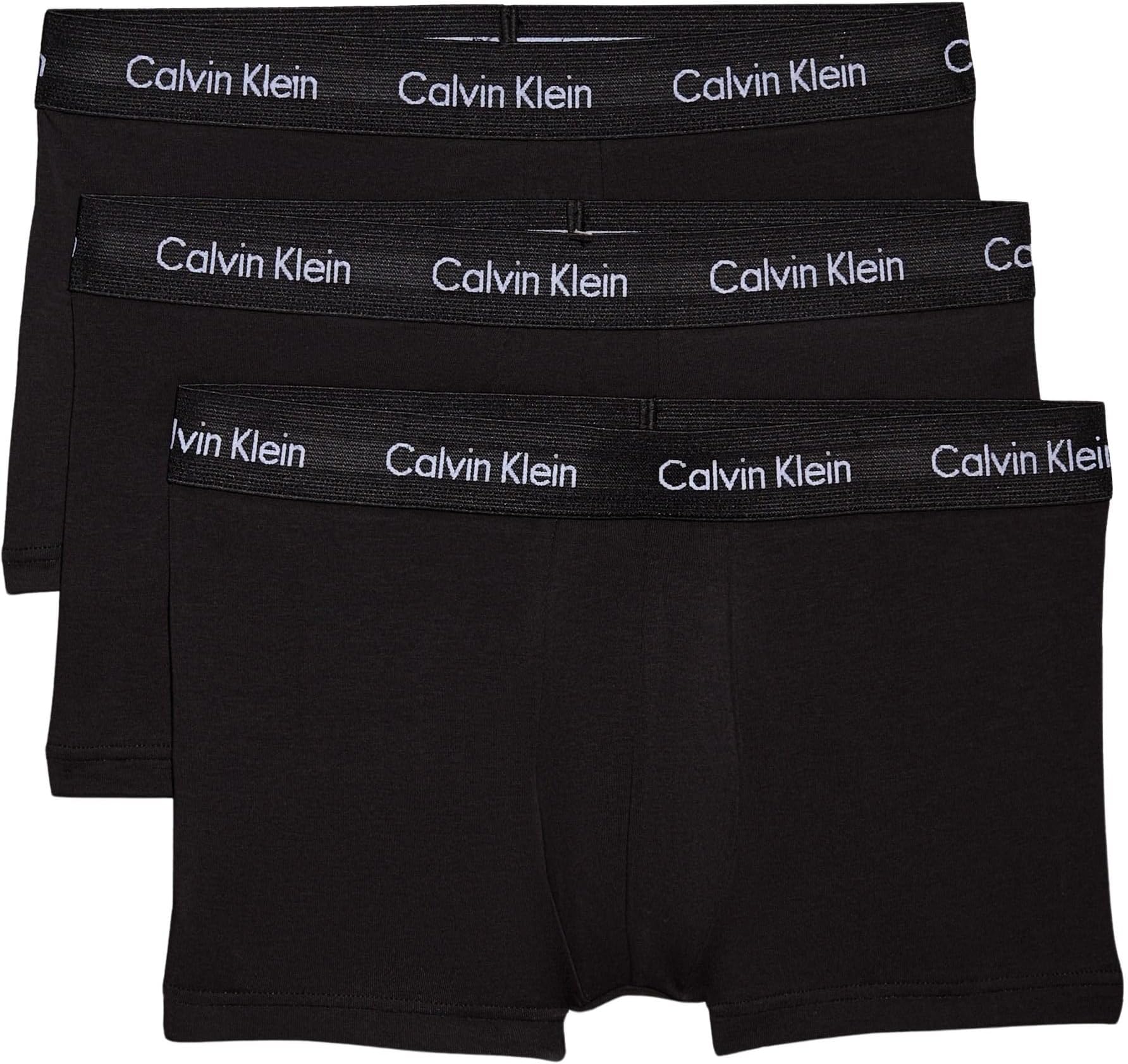 Men's 3 Pack Low Rise Trunks - Cotton Stretch Boxers