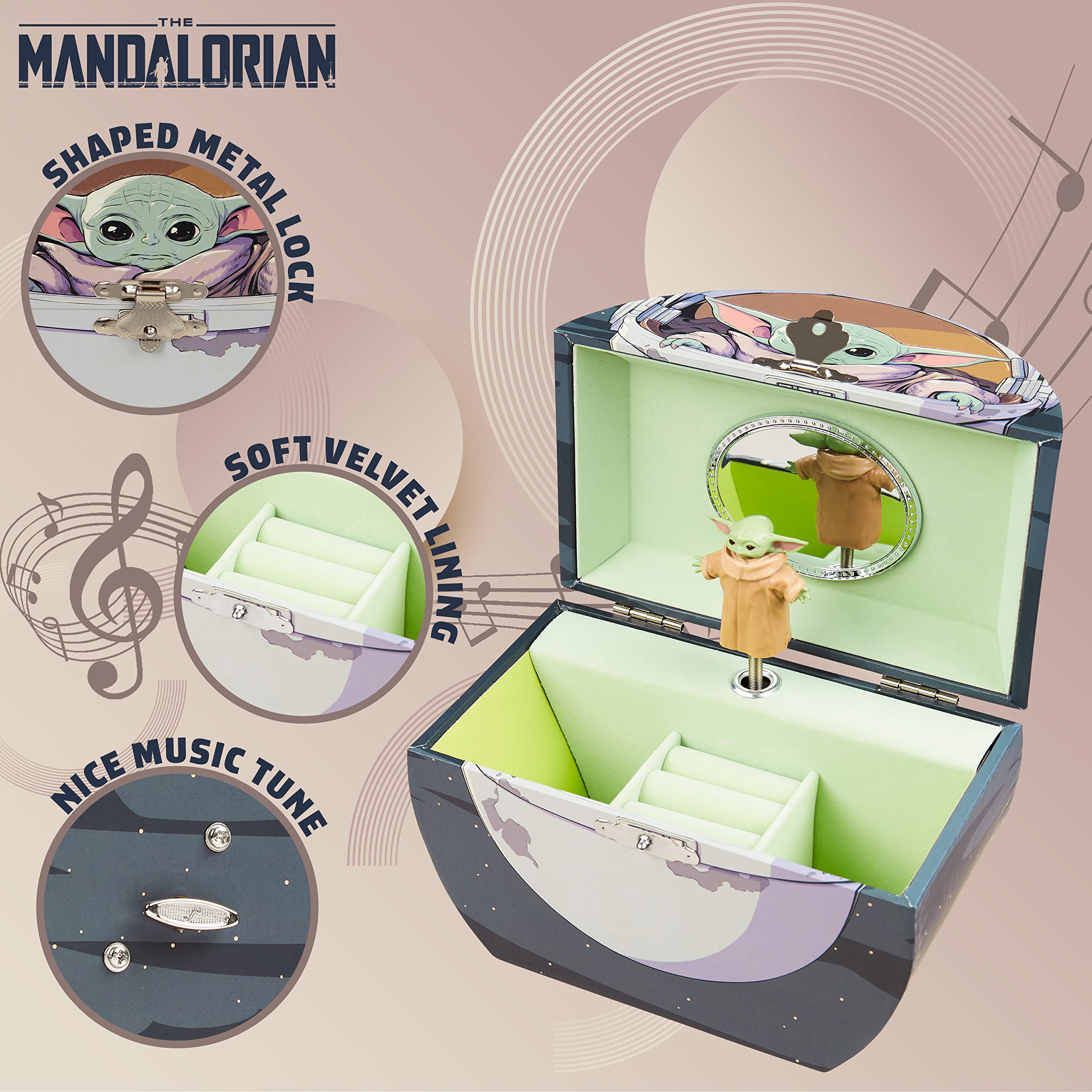 Disney The Mandalorian Joyero Musical para Niñas Baby Yoda