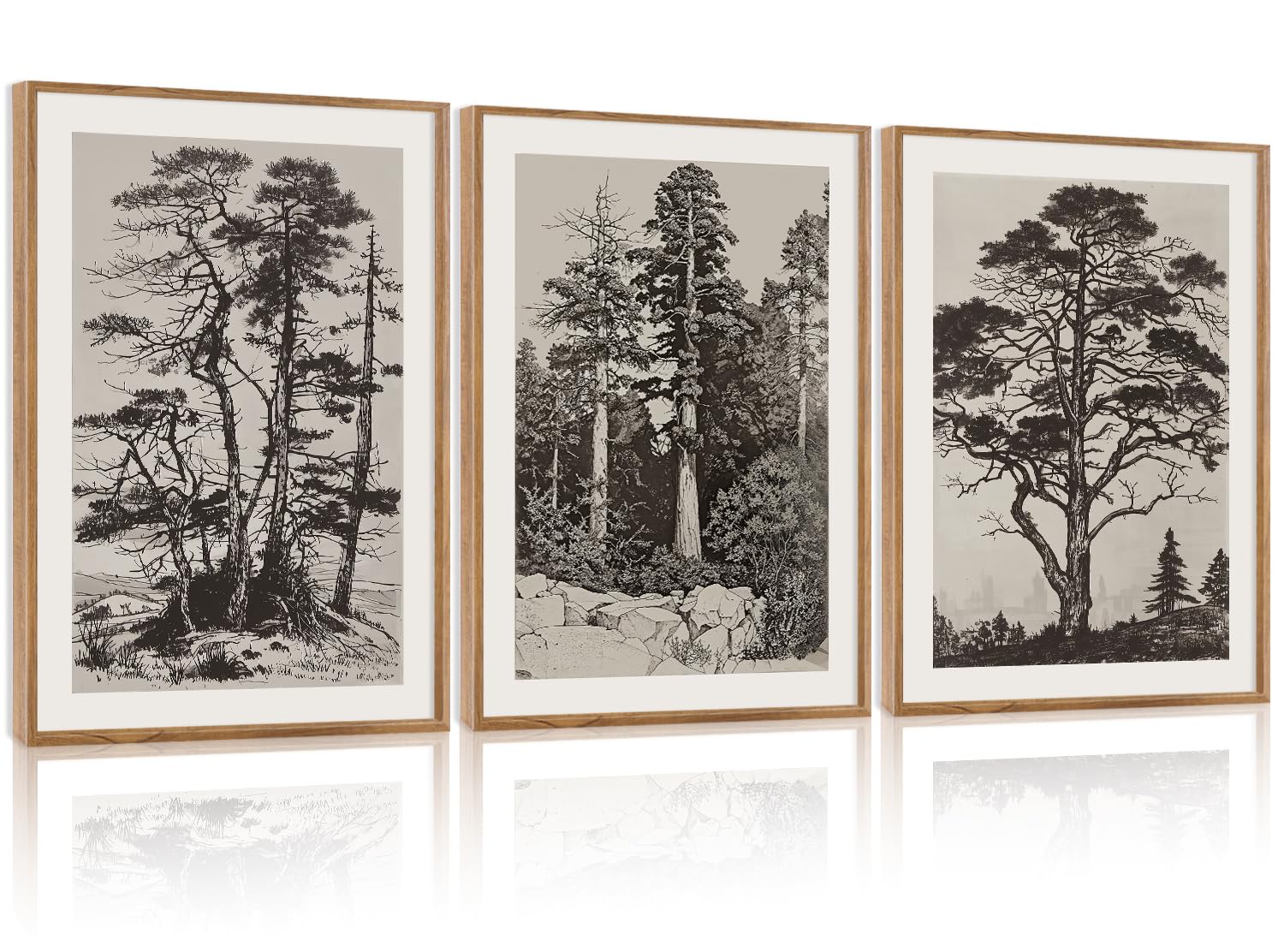 CHDITB Mountain Frame Canvas Wall Art, Nature themed office Wall Decor, country Scenic Art Spiritual Wall Painting, Vintage national park Mountains forest Art Prints for Living Room, Bedroom 16"x24"x3 — view 45
