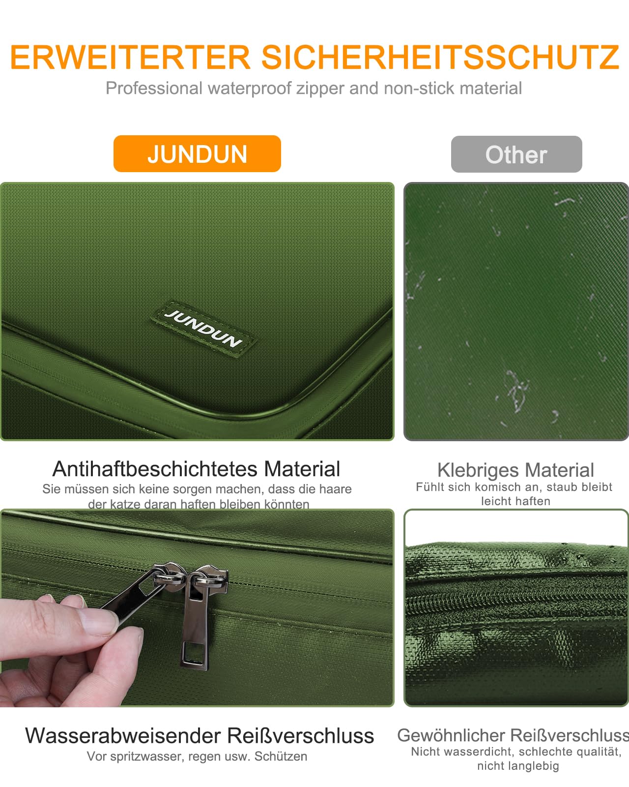 JUNDUN Organizer per documenti, refrattario con serratura, contenitore per documenti con 7 scomparti, organizzatore per documenti, documenti importanti, documenti (verde)