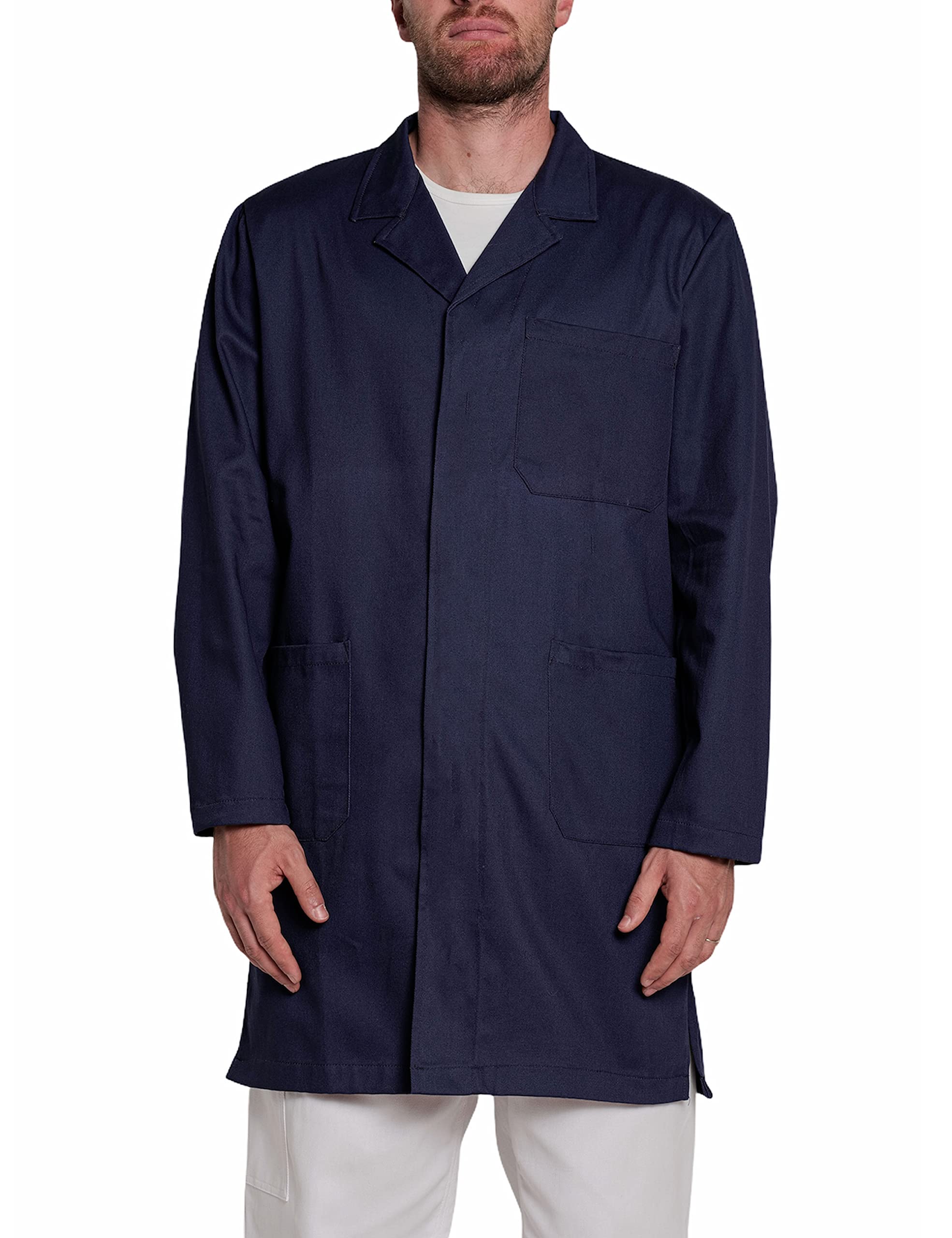 C.B.F. - Produzione professionale abbigliamento da lavoroC.B.F. Balducci Group White Medical Laboratory Coat – Grey Blue White Work Coat for Men and Women Apron Jacket, Blue Long, S