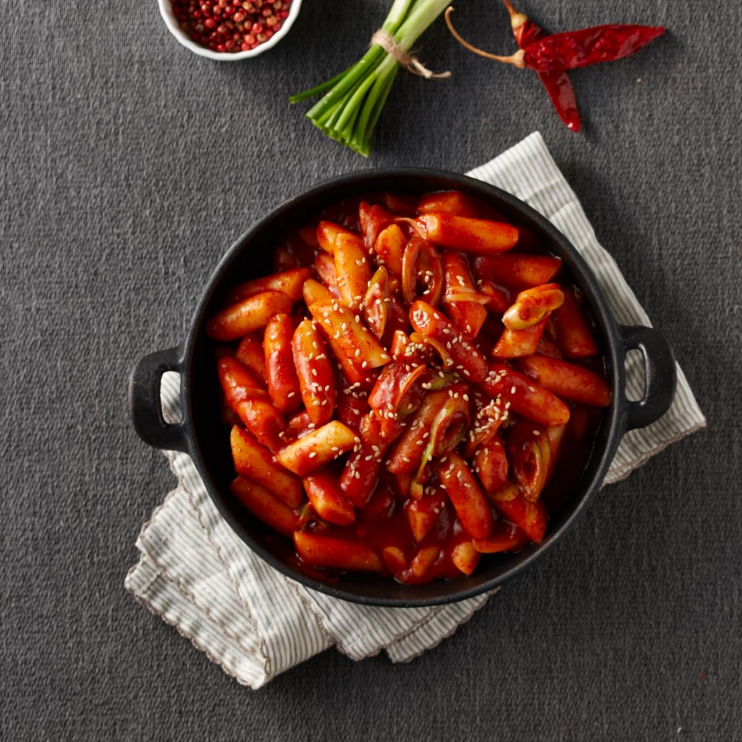 Tteokbokki Topokki - Rice Cake Pasta gruesa de arroz - Coreano Tradicional - Pasteles de Arroz en Bastones - Sin Gluten - Pack Laborawi (1200g)