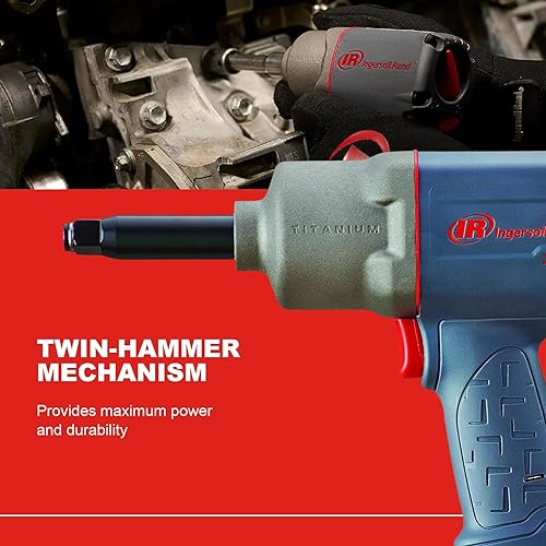 Miniatura 173 de Ingersoll Rand 2235TIMAX-O Llave de impacto neumática de 1/2 pulgada, torque de 1350 ft-lb, caja de martillo de titanio, retenedor de anillo