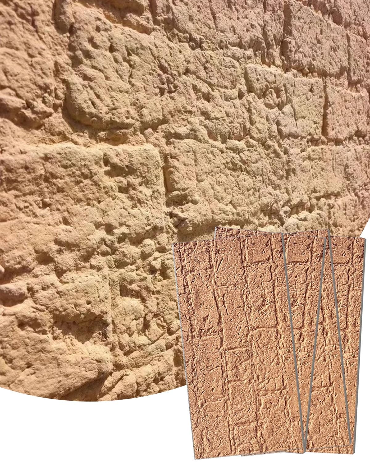Paquete de 4 Paneles de Pared 3D con textura de ladrillo y grosor de 3 cm para interiores