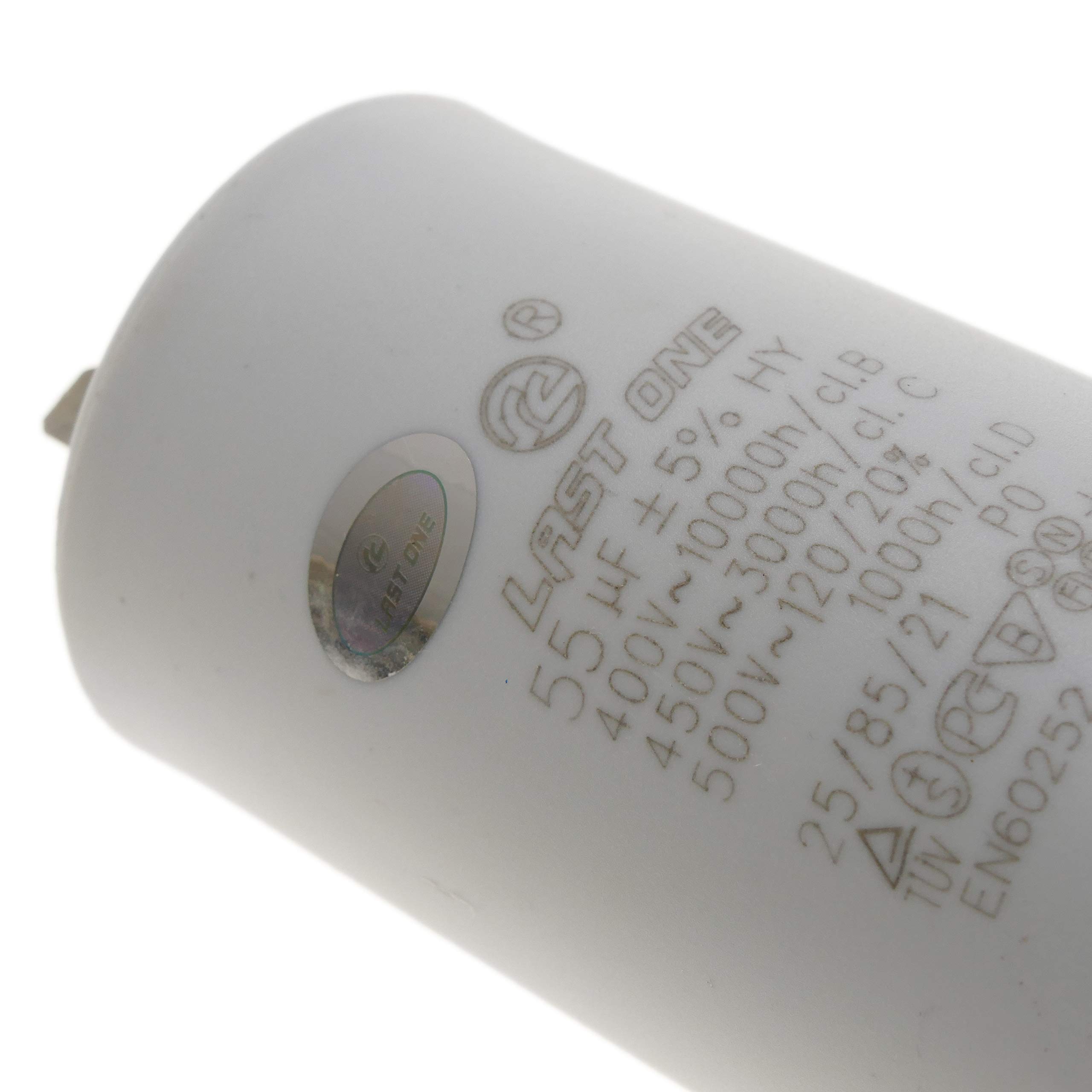 BeMatik kondensator rozruchowy do silnika elektrycznego 55μF 450 V AC (AB092)