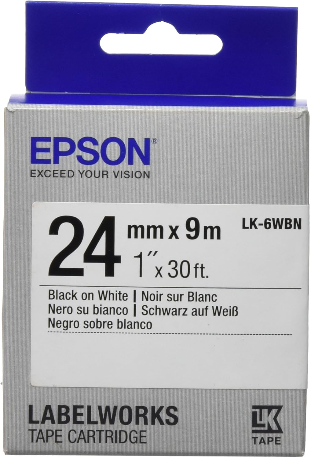 Epson C53S656006 Standard Label Work Tape Cartridge, Black (235K950)