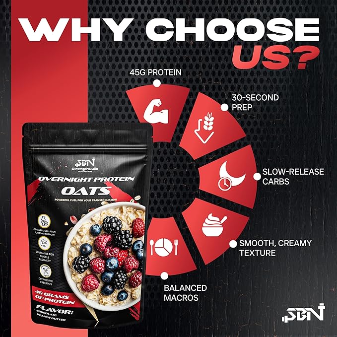 Avena StrengthBuild Overnight Protein Oats 45g Proteína 8 Unidades miniatura 5