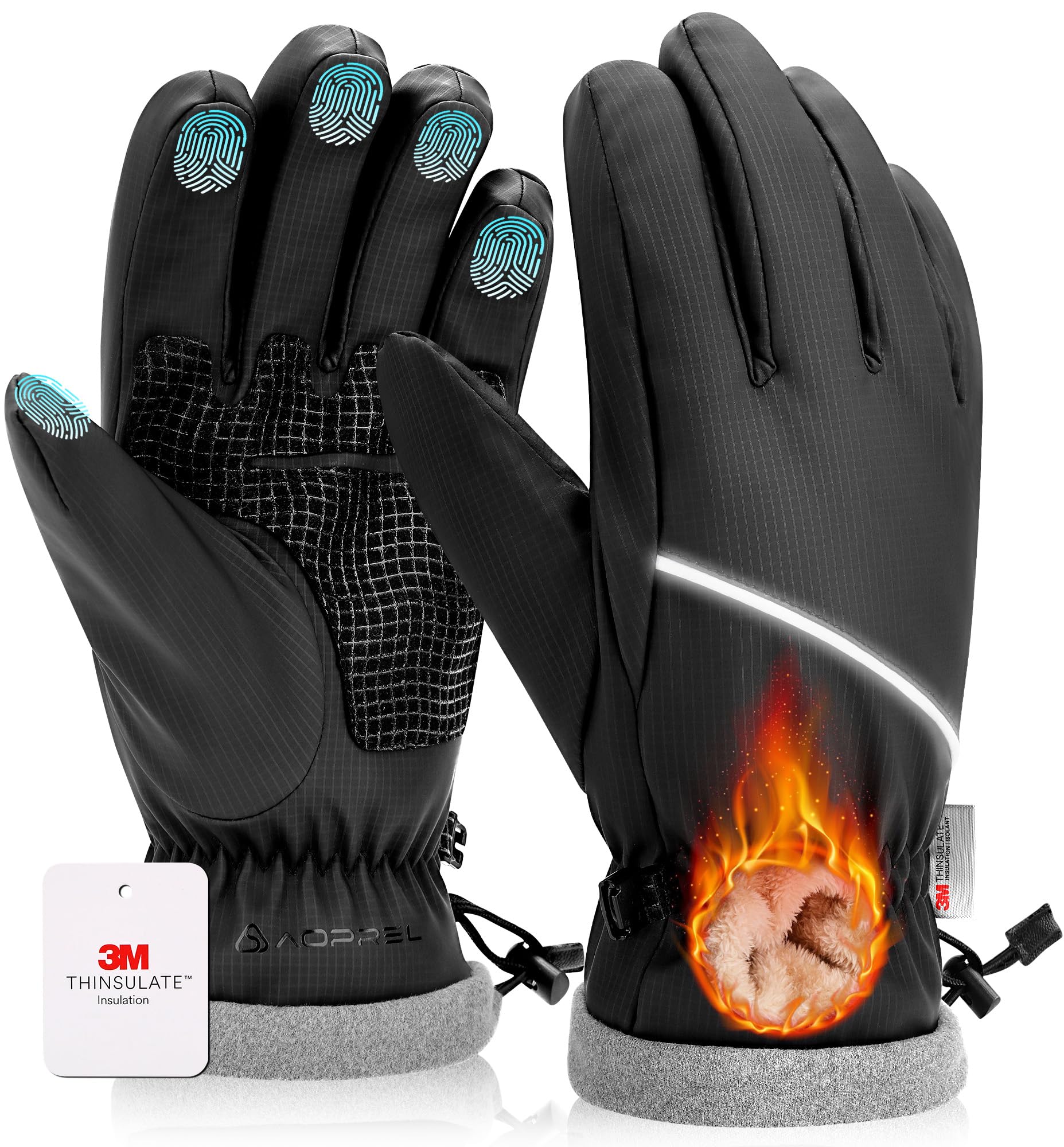 AOPREL Winter Gloves Men Women