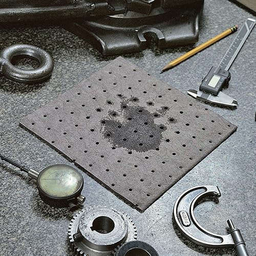 Miniatura 2 de New Pig, 100 almohadillas en caja despachadora que absorben aceite, solventes, líquido refrigerante y agua, alta absorción de 12 onzas, de 13 pulgas