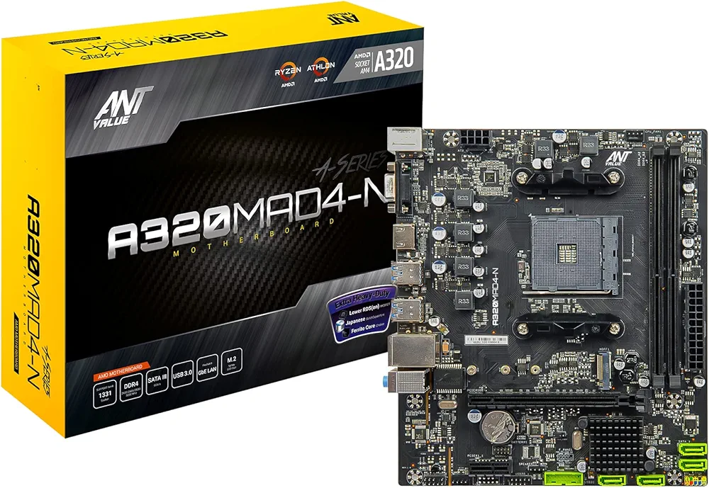 Ant Value A320MAD4N mATX Gaming Motherboard AM4 DDR4 Price History