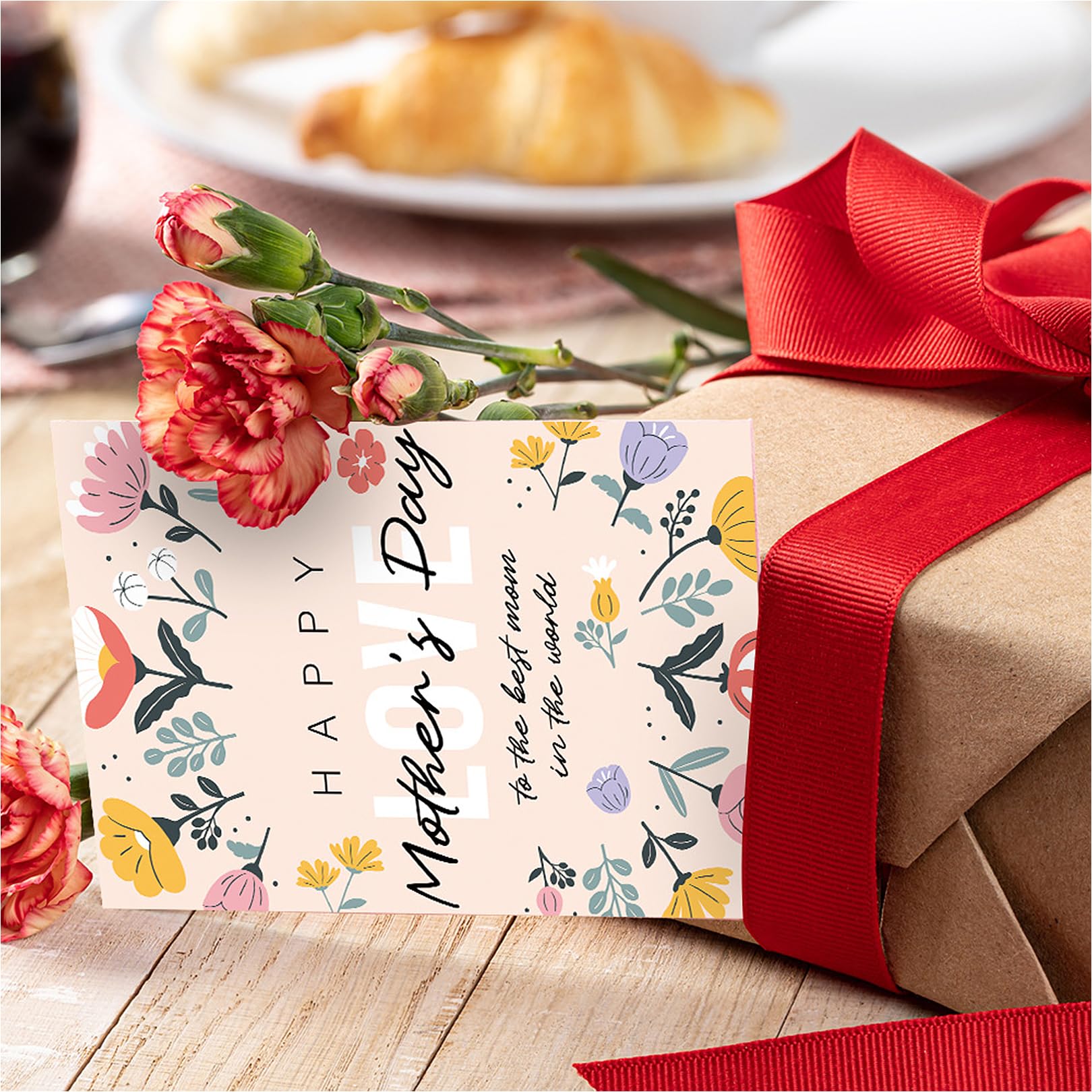 12pcs Happy Mothers Day Blank Cards & Envelopes Stickers Kit - Image 4