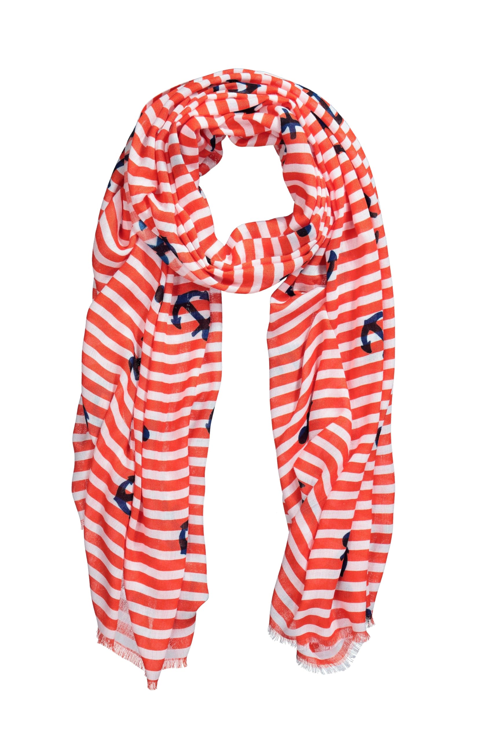 Ulla Popken Damen große Größen Übergrößen Plus Size Schal, Ringel, Anker 847953