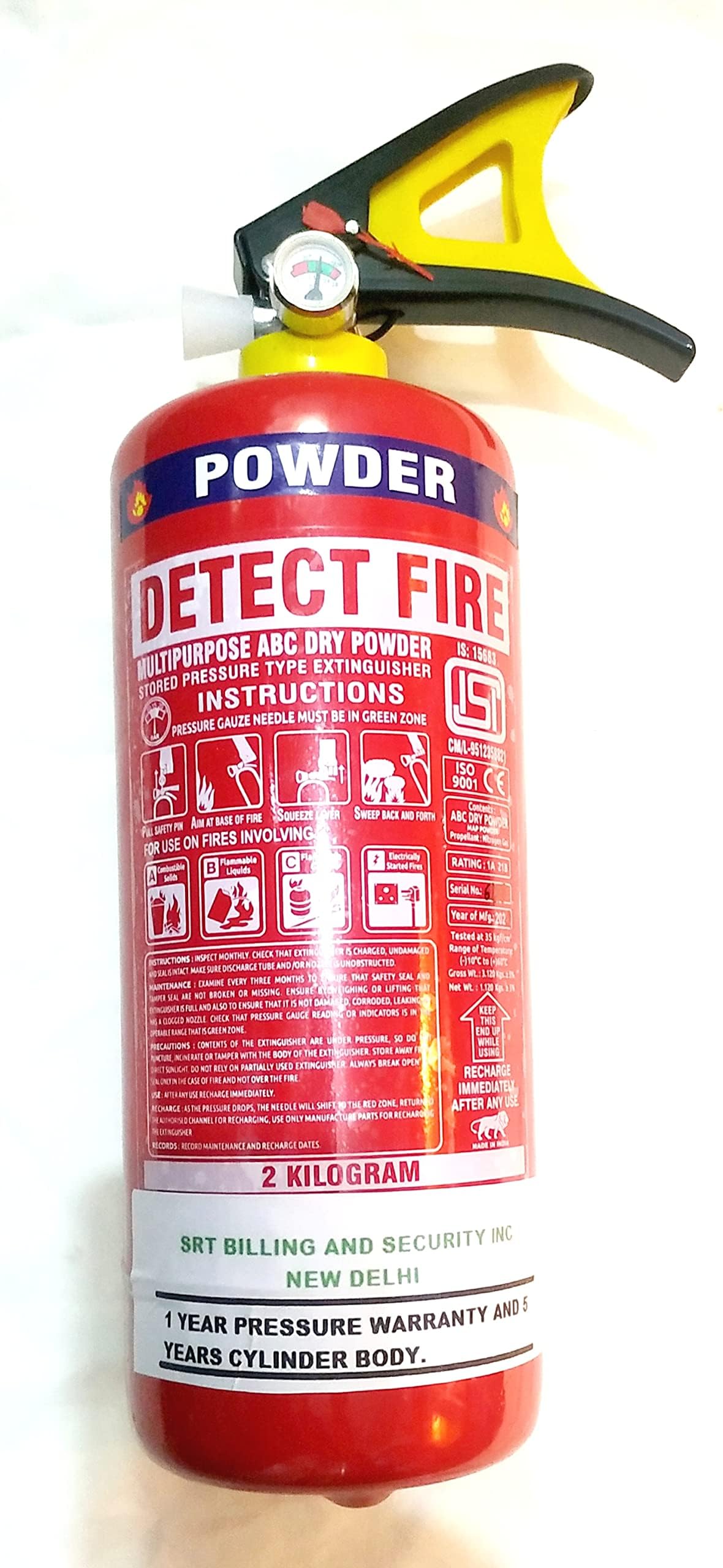 ABC Type Fire Extinguisher 2kg Use for Home/Kitchen/Office/Factory/Institute/Shop etc. Quality and Economy Price Fire Extinguisher DITECT 2kg fire extiguisher