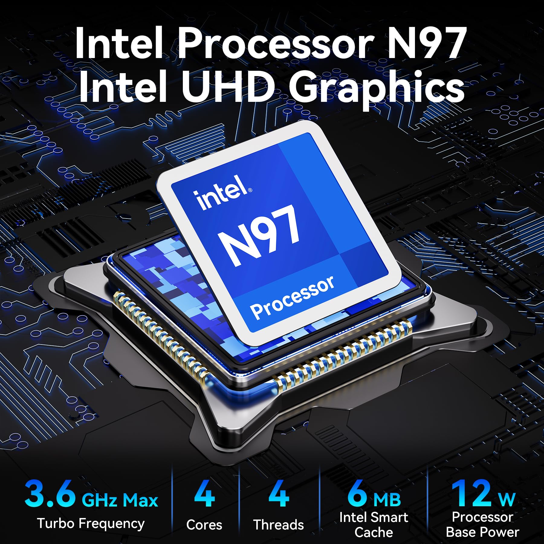 Intel NUC 14, for ASUS NUC 14 NUC14MNK Essential Mini PC, N97 CPU