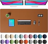 Vista 92 de Aothia Protector de escritorio de cuero, alfombrilla para ratón, alfombrilla de escritorio de oficina, secante de escritorio de cuero PU