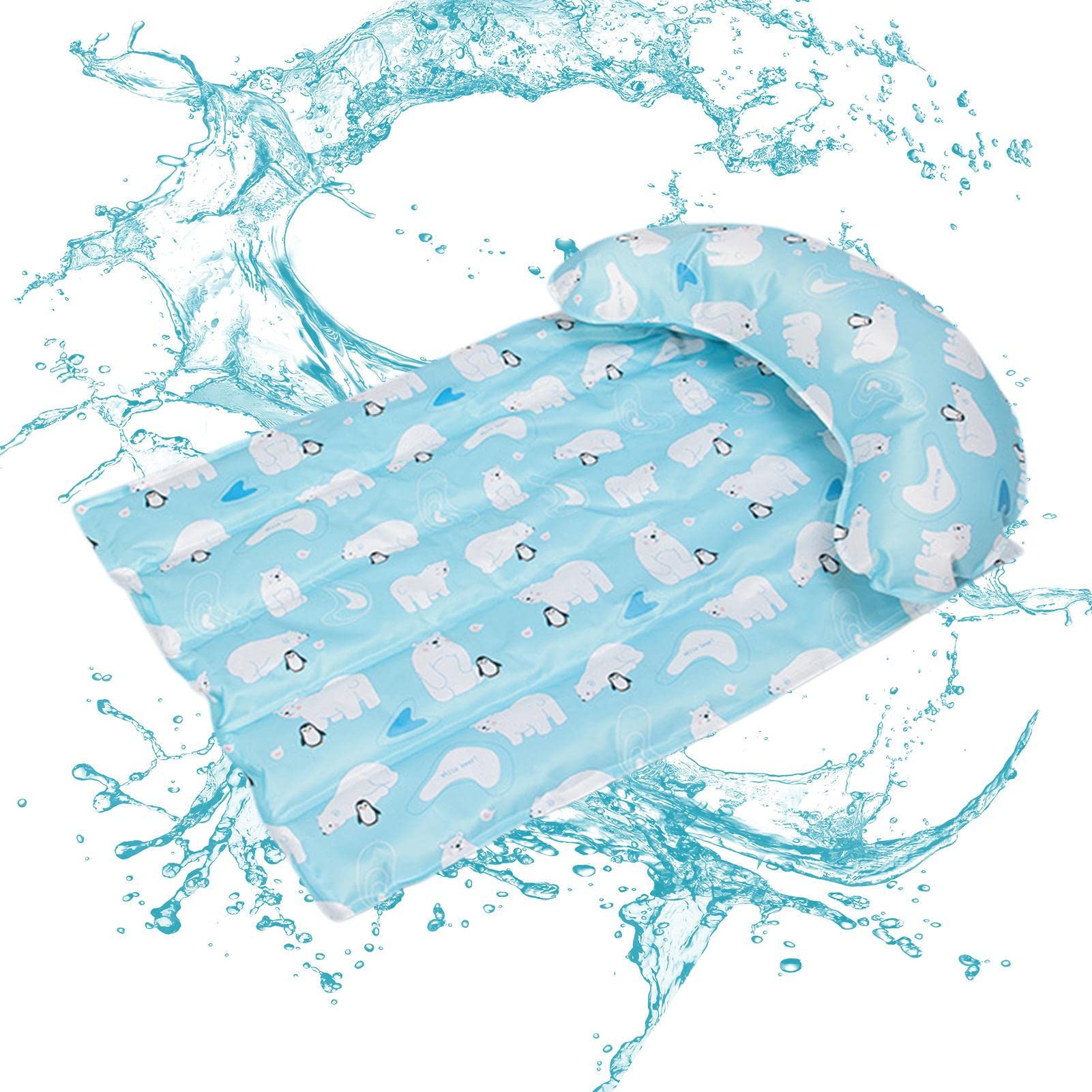 Mata ch?odz?ca dla zwierz?t,Dog Cool Pad Cooling Mat | Samoch?odz?ca podk?adka ch?odz?ca z kreskówek, niezb?dnik dla psów i kotów ch?odz?cych w upalne lato Eubeisaqi
