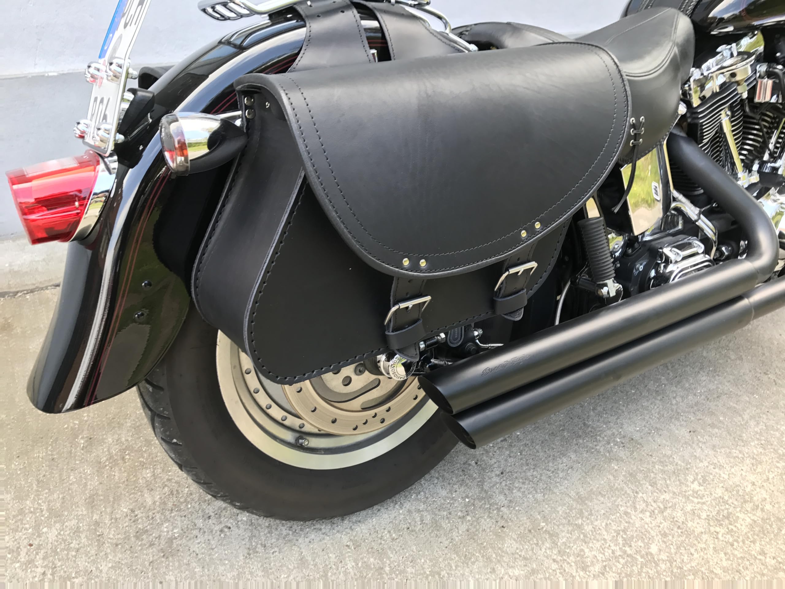 Sacoches Rigides Latérales Craftride Dallas 23L Pour Chopper Et Cruiser - Noir