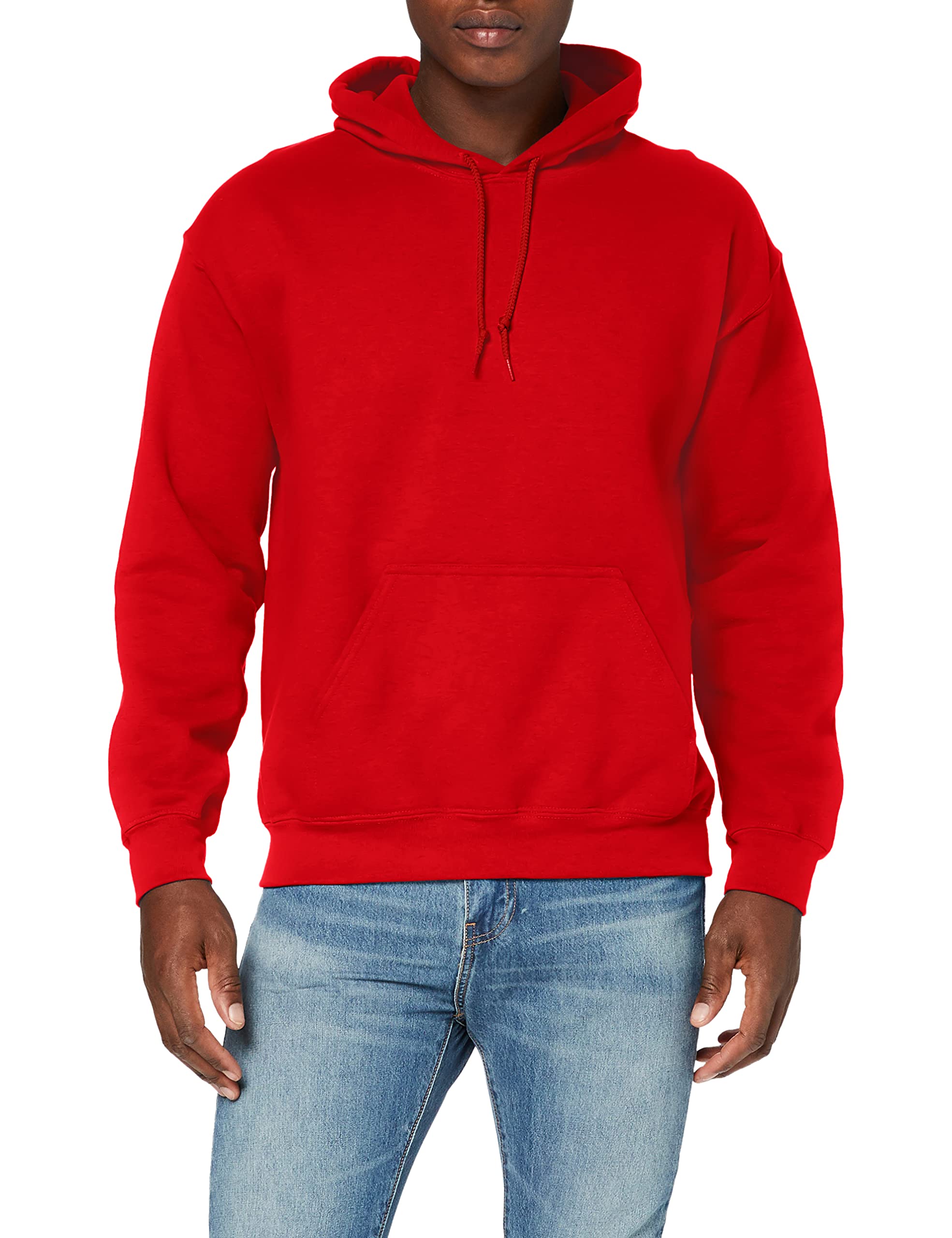 Gildan Men's Heavyweight Hooded Sweatshirt Hoodie, Red, 4XL