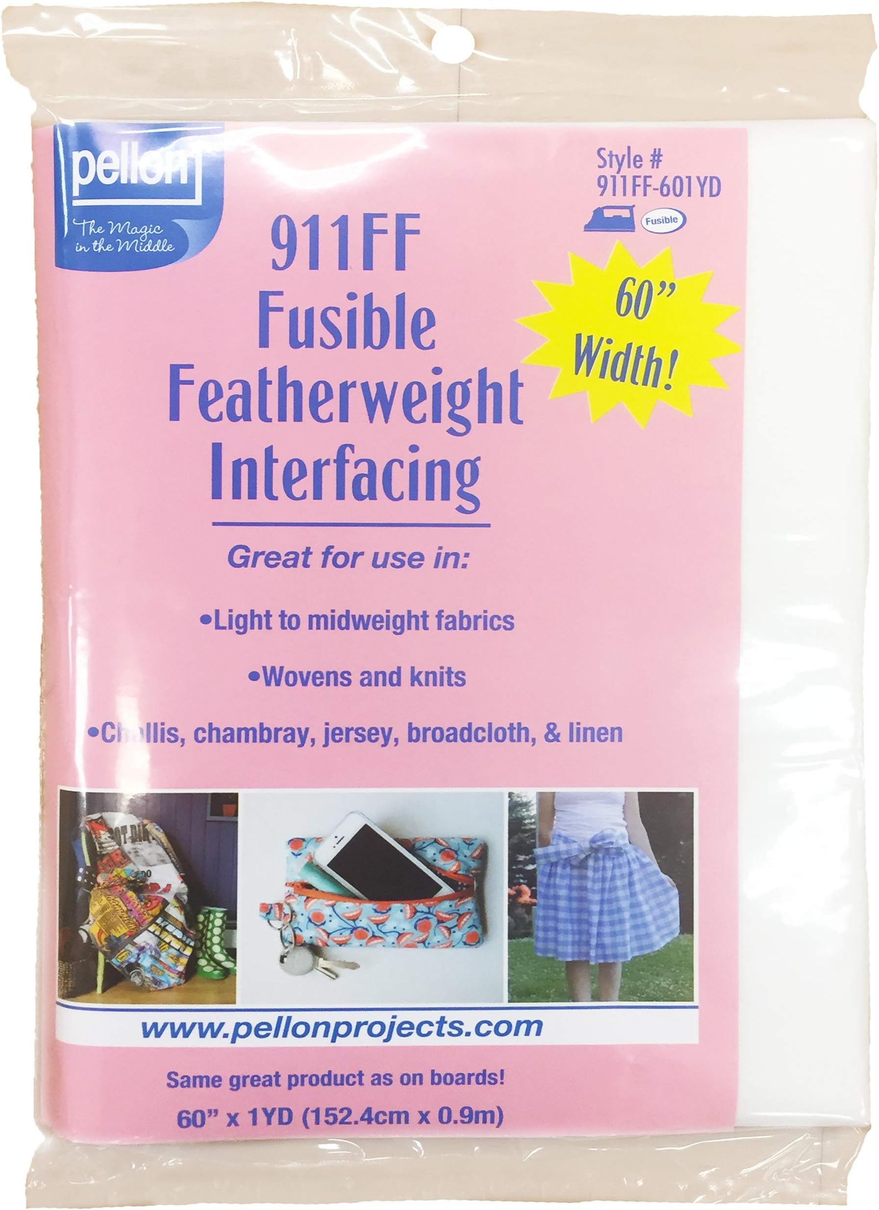 Pellon Fusible Featherweight Interfacing-White 60" X1yd
