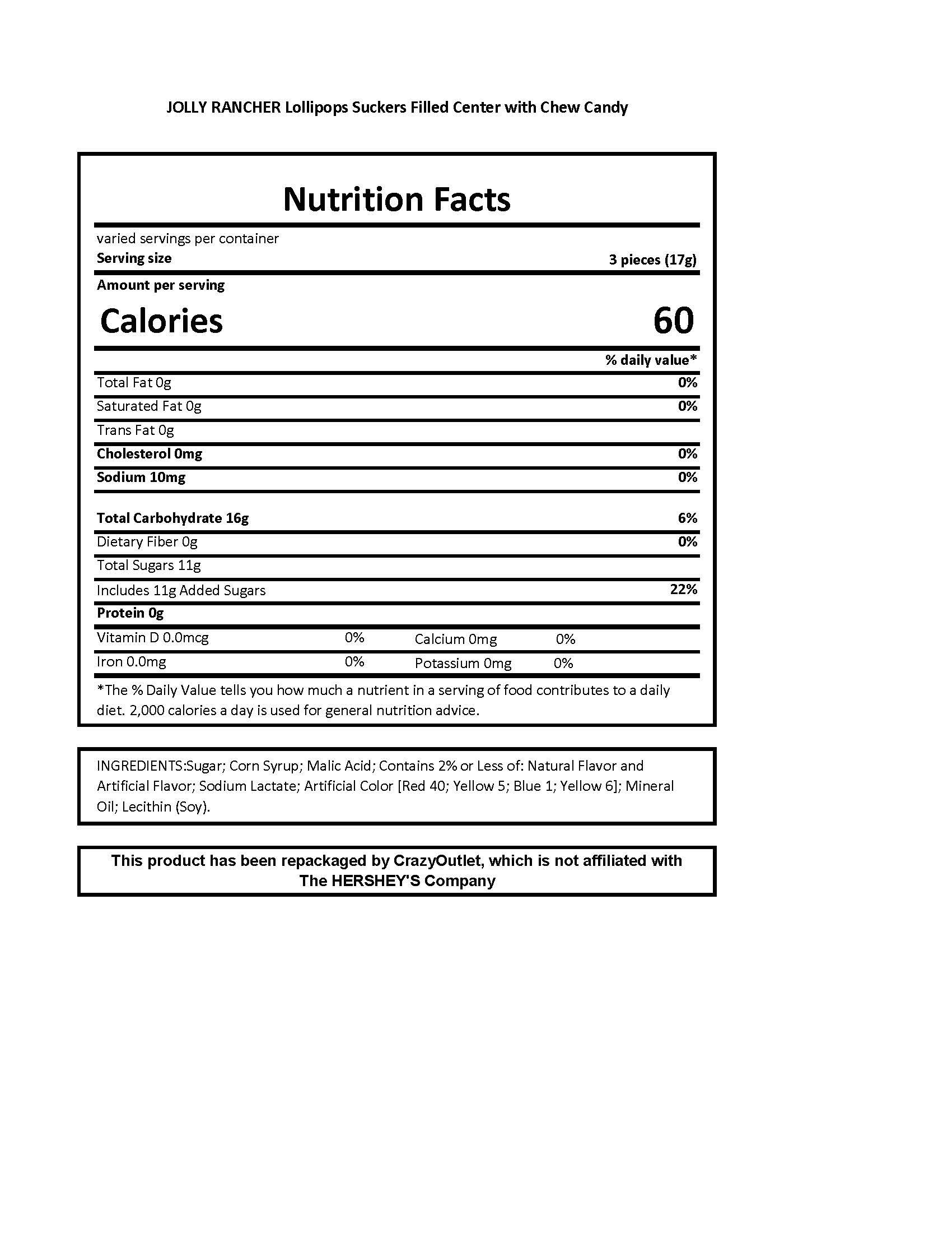 Buy CrazyOutlet Bulk Pack JOLLY RANCHER Hard Candy Mix JOLLY