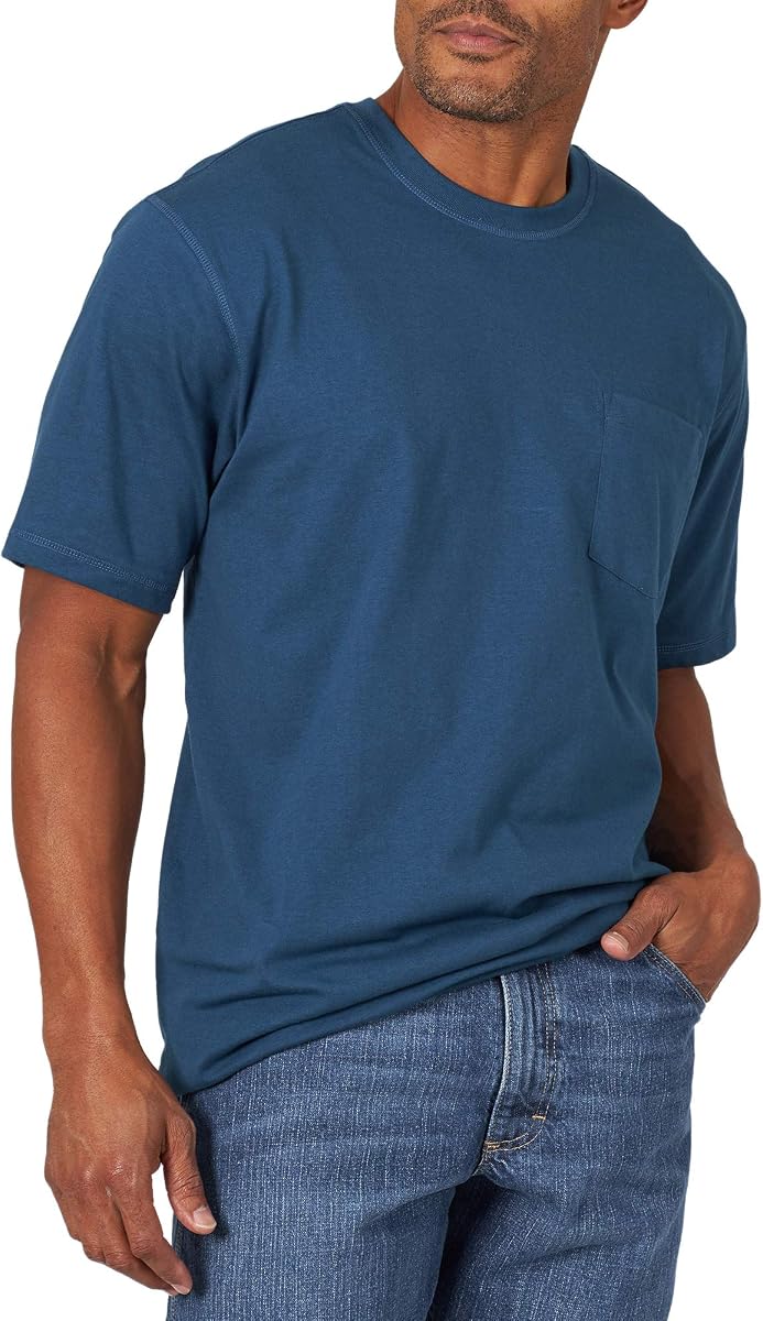 Riggs Workwear Camiseta de manga corta con bolsillo para hombre