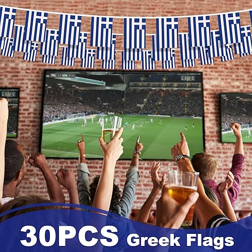 Miniatura 71 de Banderín de bandera de República Dominicana, pequeña mini bandera dominicana, banderín de banderines, decoración nacional de país para escuela