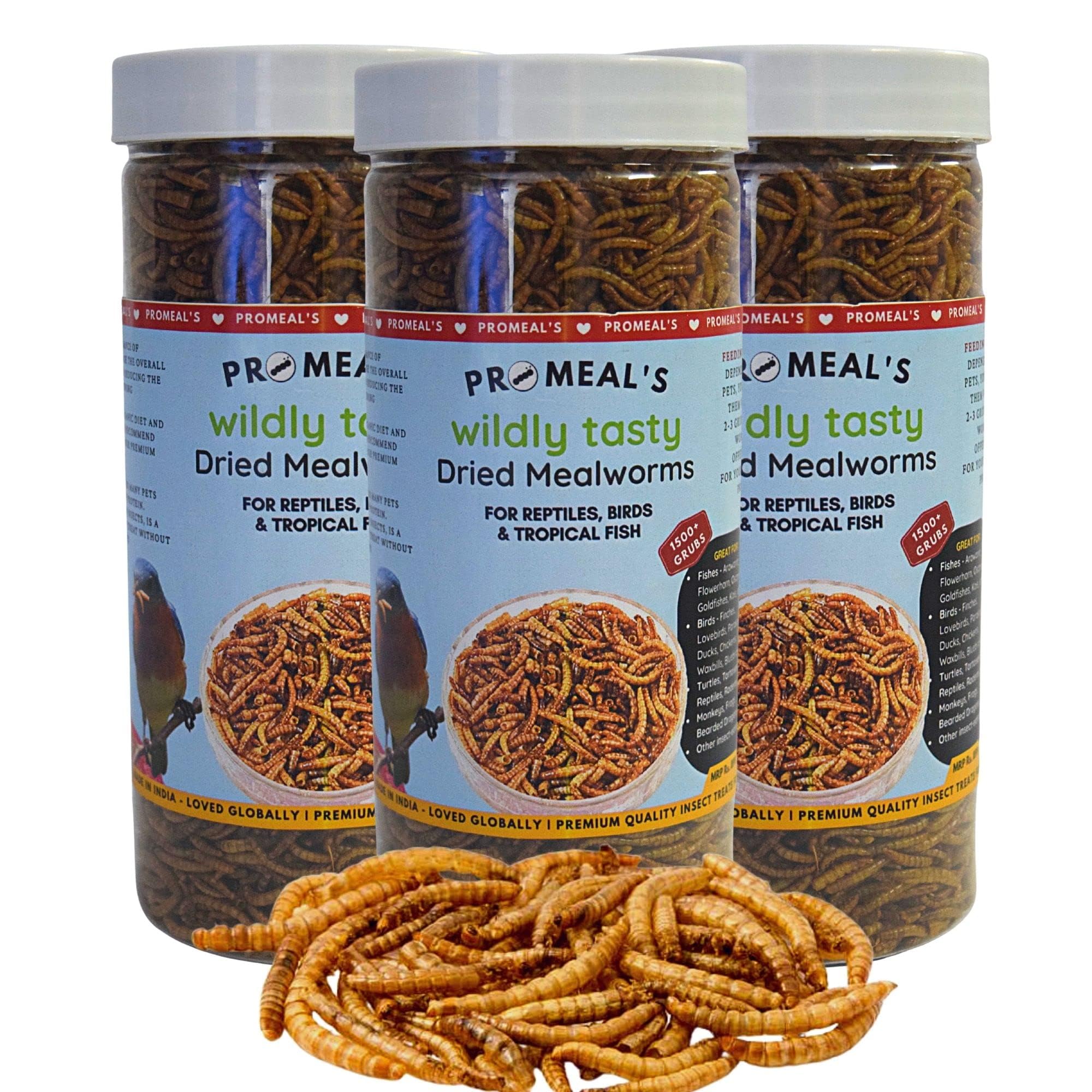 Pro-Meal Dried Mealworms - High Protien Treat Food For Aquarium Fishes Like Arowana, Flowerhorn And Birds, Reptiles, Monkeys And Other Pets (1 Kg), Brown,All Life Stages, 1 Count (B09MM7Q2VR) Amazon Price History, Amazon Price Tracker