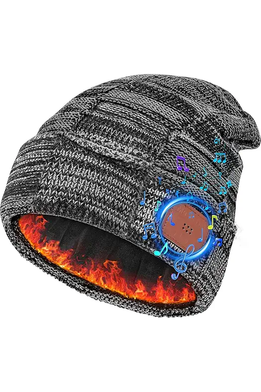 Bosttor Bluetooth Beanie, Unisex Fleece Lined Winter Hat...