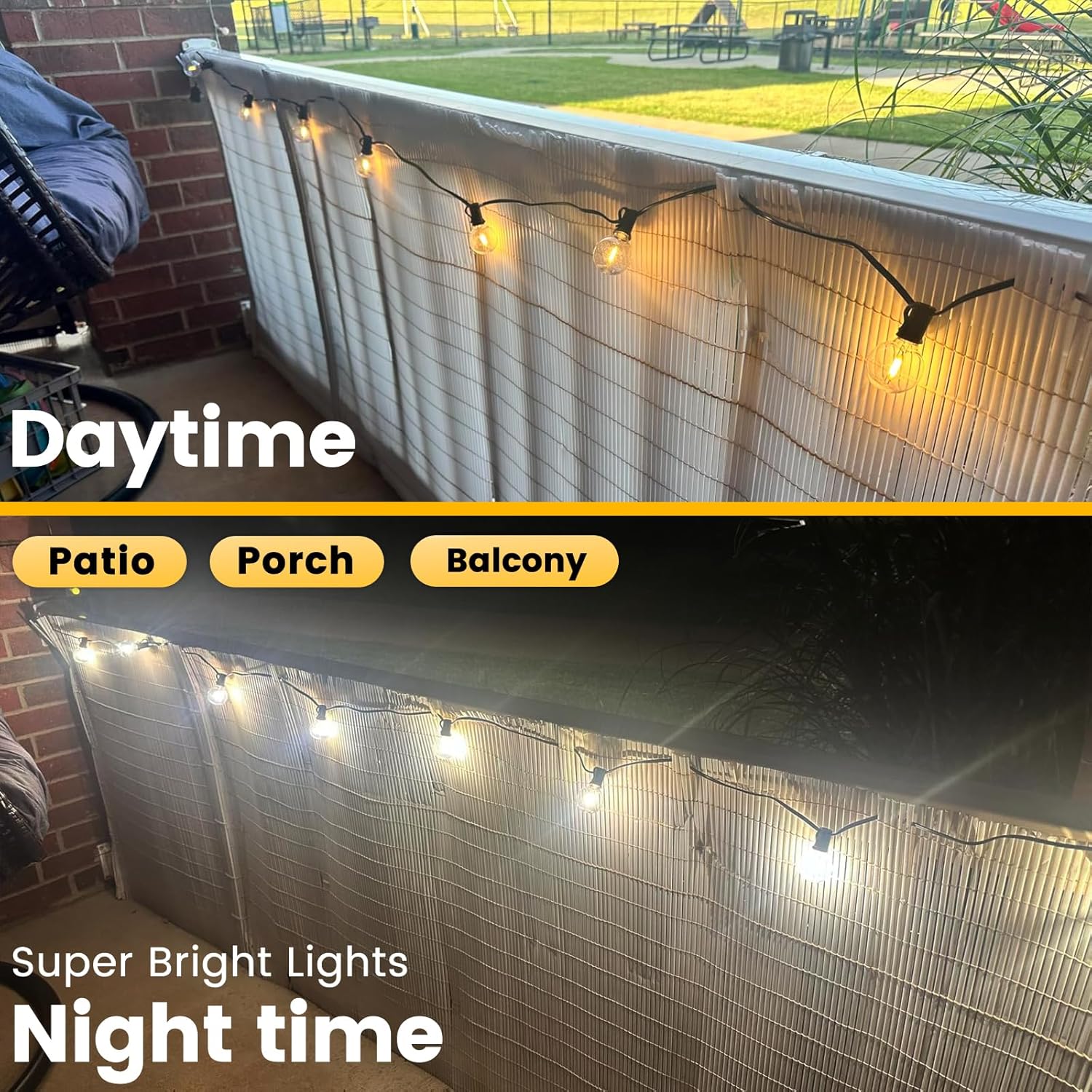 G40 Led Replacement Light Bulbs - Small Globe Light Bulbs Warm White Shatterproof E12 Screw Candelabra Base 110V Equvalent to 5 Watt for Outdoor Patio String Lights Porch Decor 25 Pack