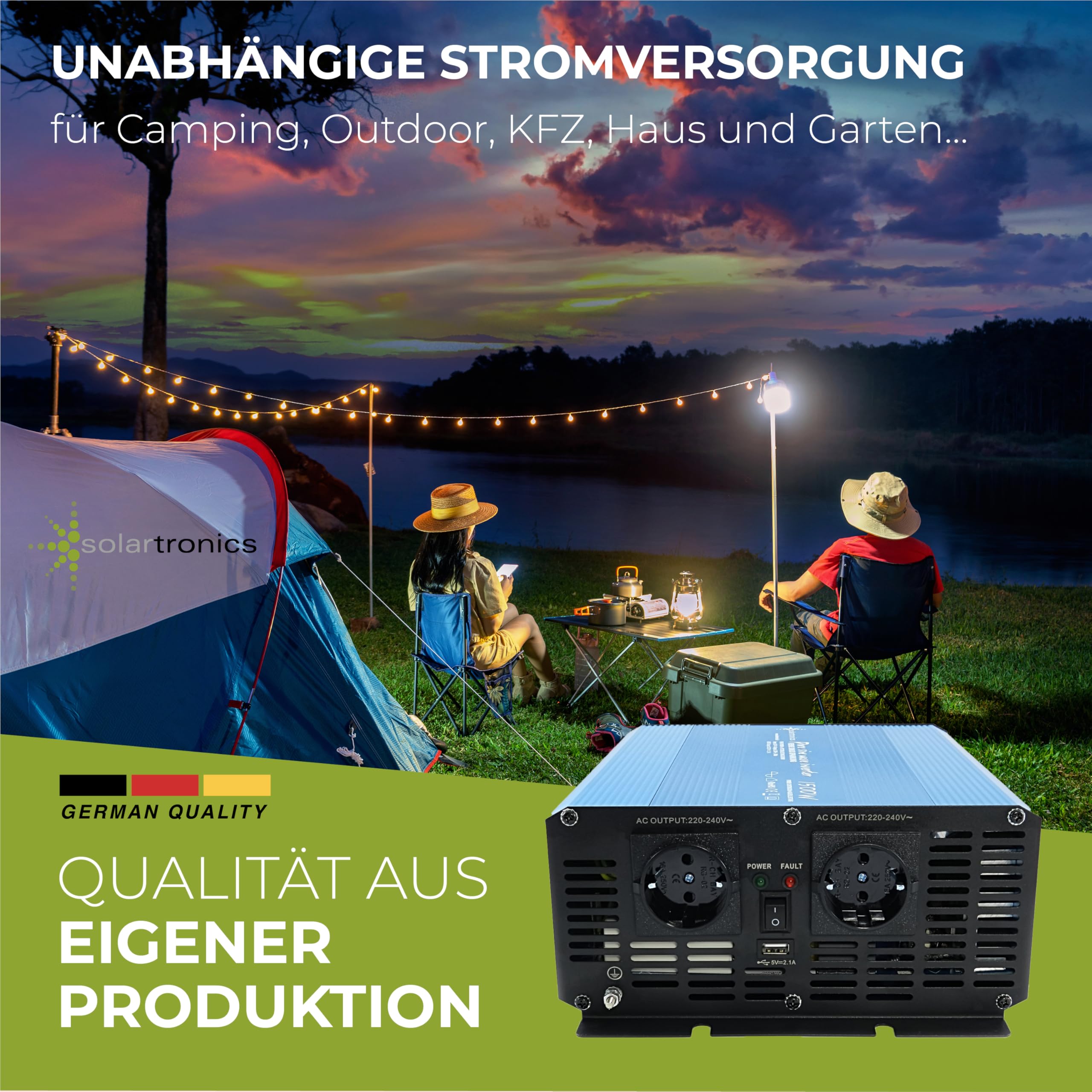 Convertidor de Voltaje Sinus Inversor 1500 Watt 24-230V