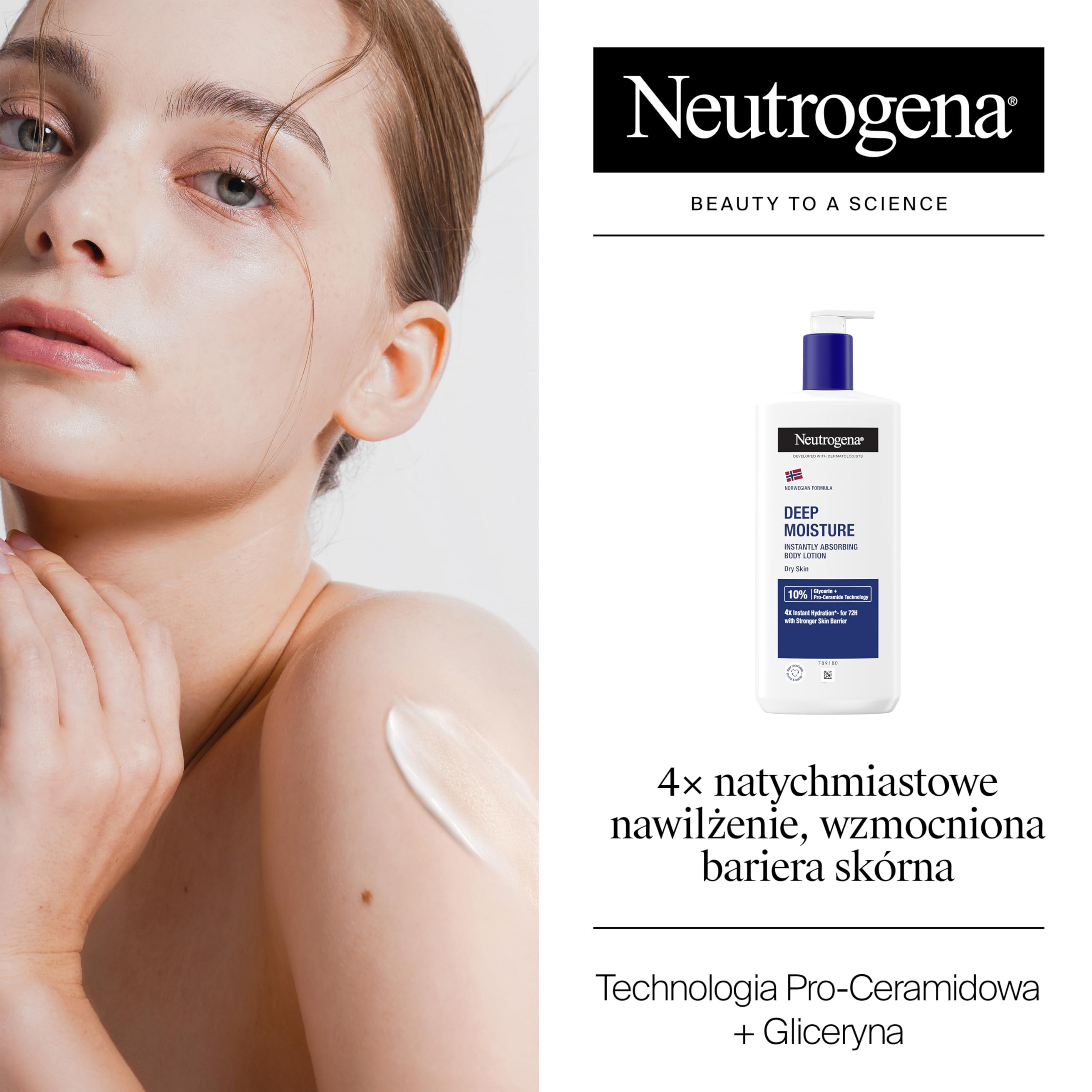 NEUTROGENA® Formuła Norweska Głęboko Nawilżający Szybko Wchłaniający się Balsam do Ciała 400ml, Głęboko nawilżający balsam do skóry suchej. Trzykrotnie zwiększa nawilżenie skóry. Bezzapachowy.