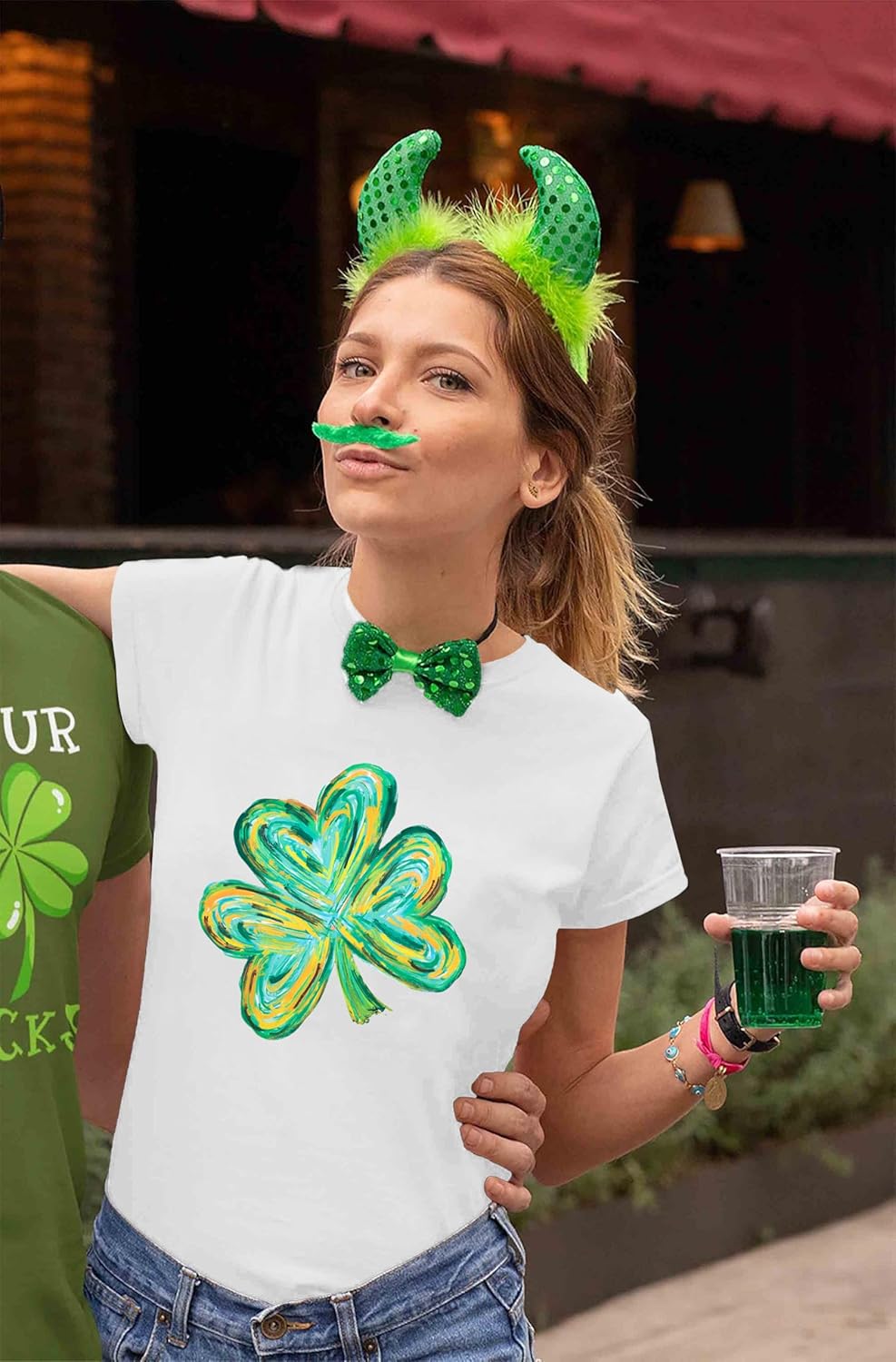 St Patrick's Day Shirts Women: Green Shamrock Tee Clover Irish Casual T Shirt Paddy's Day Short Sleeve Tops - Image 4