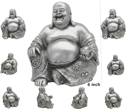 Bellaa Laughing Buddha Statue Zen Decor 25761