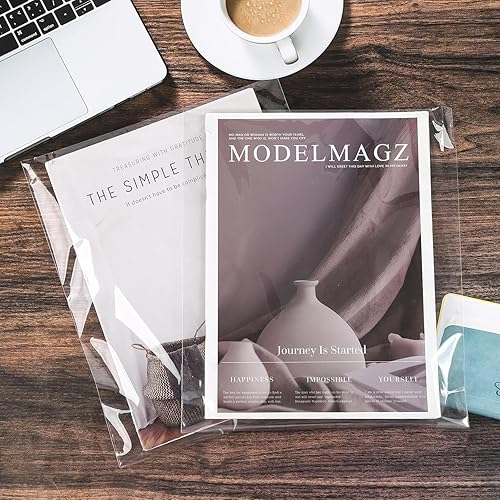 Miniatura 7 de 50 bolsas de celofán transparentes de 10 x 13 pulgadas, bolsas de celofán resellables, bolsas de polietileno resellables de 2.8 mils, bolsa de OPP