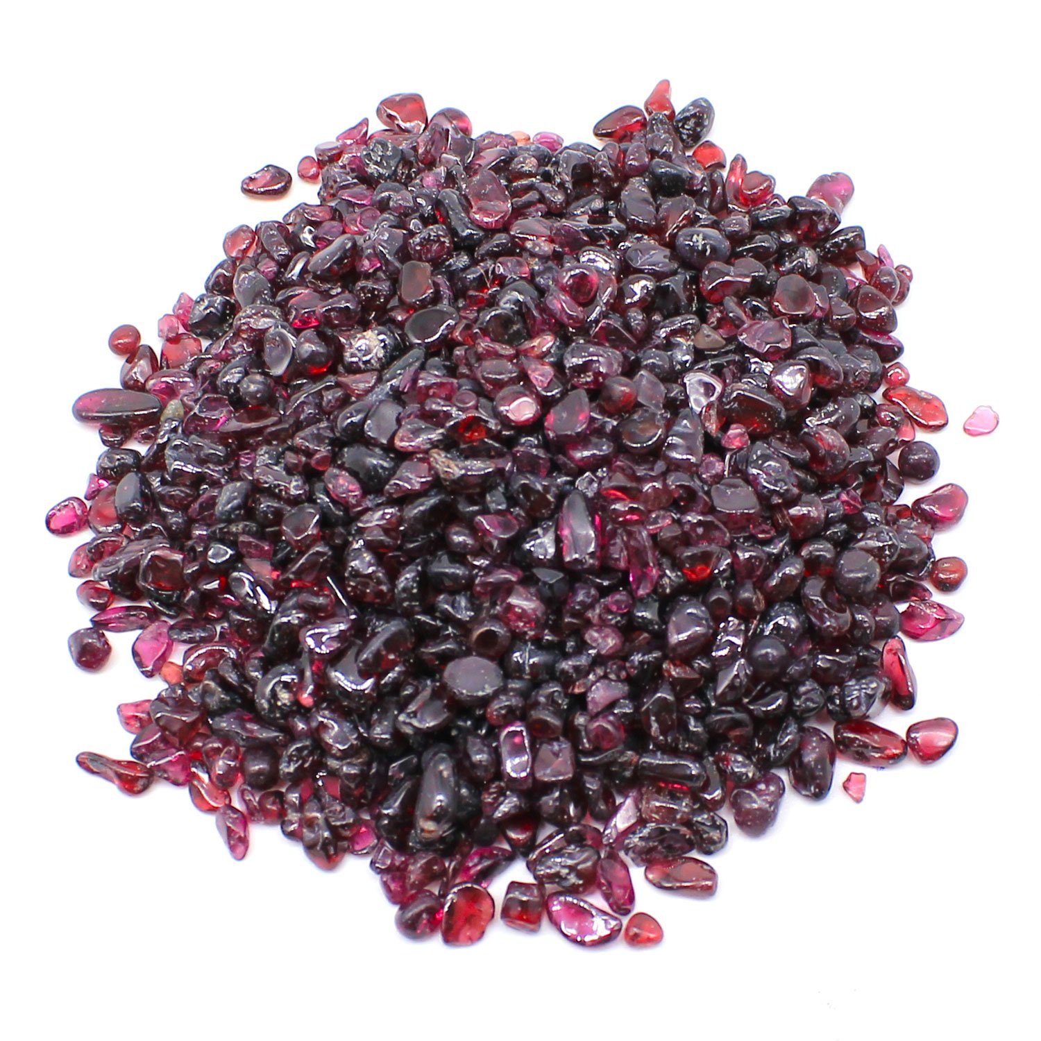 JARTC 1 OZ Garnet Small Tumbled Chips Crushed Stone Healing Reiki Crystal Jewelry Making Home Decoration Aquarium Décor Gravel