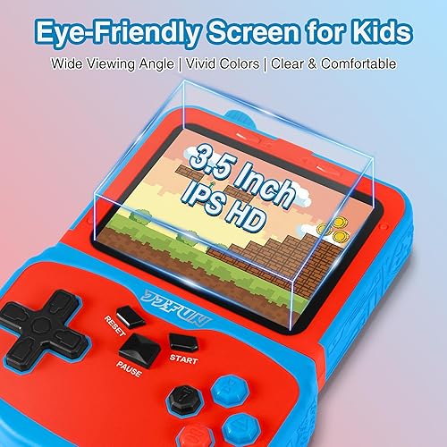 Miniatura 3 de Consola de videojuegos portátil para niños, 220 juegos clásicos retro integrados, reproductor de mano Plug & Play con pantalla IPS de 3.5 pulgadas,