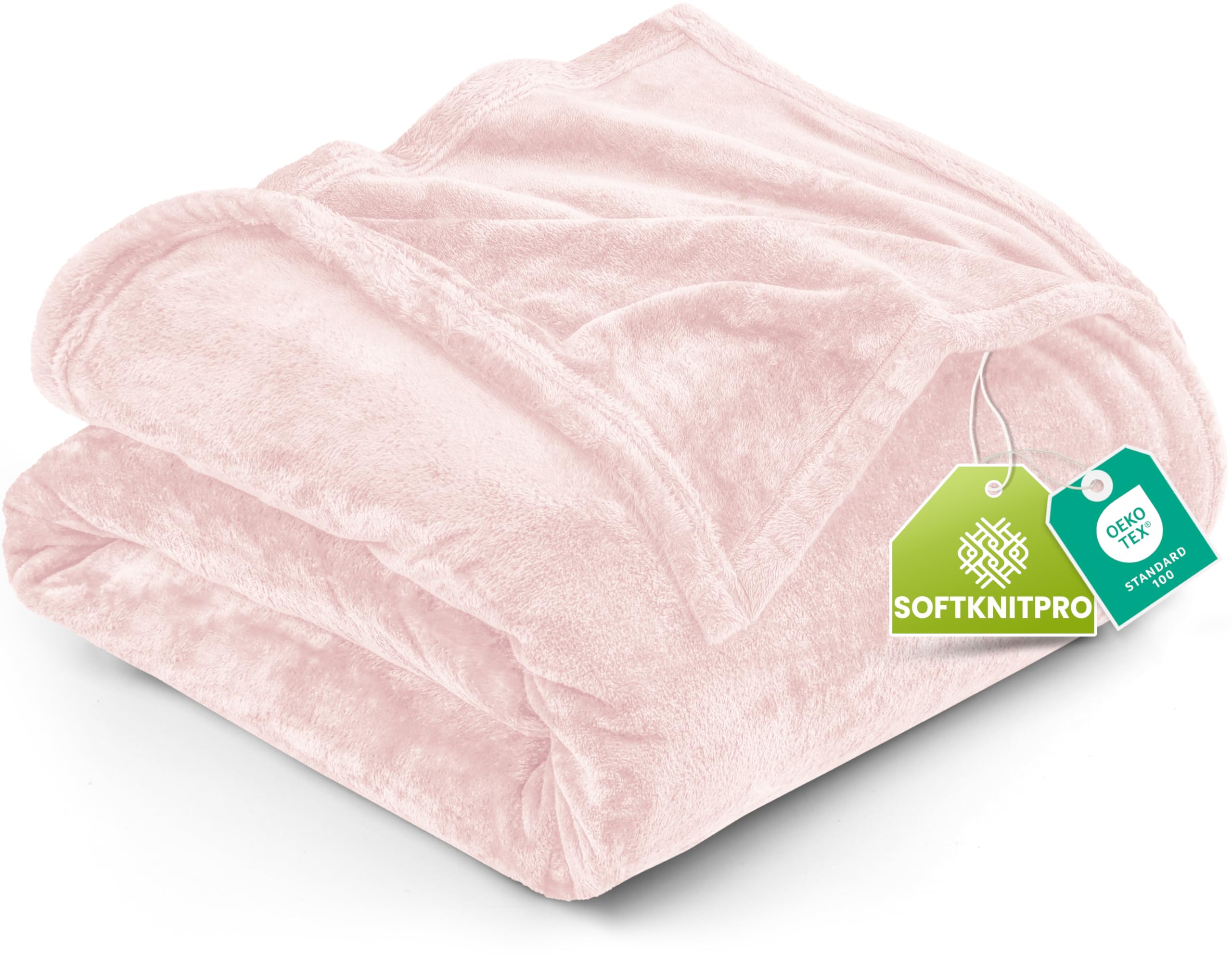 Utopia Bedding Fleece Blanket Pink 300GSM Luxury Fuzzy Soft Anti-Static Microfiber Bed Blanket 