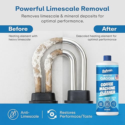 Miniatura 4 de Solución de descalcificación compatible con Gaggia  Paño de limpieza gratis  Suministro para 12 meses  Fabricado en los Estados Unidos  Kit de