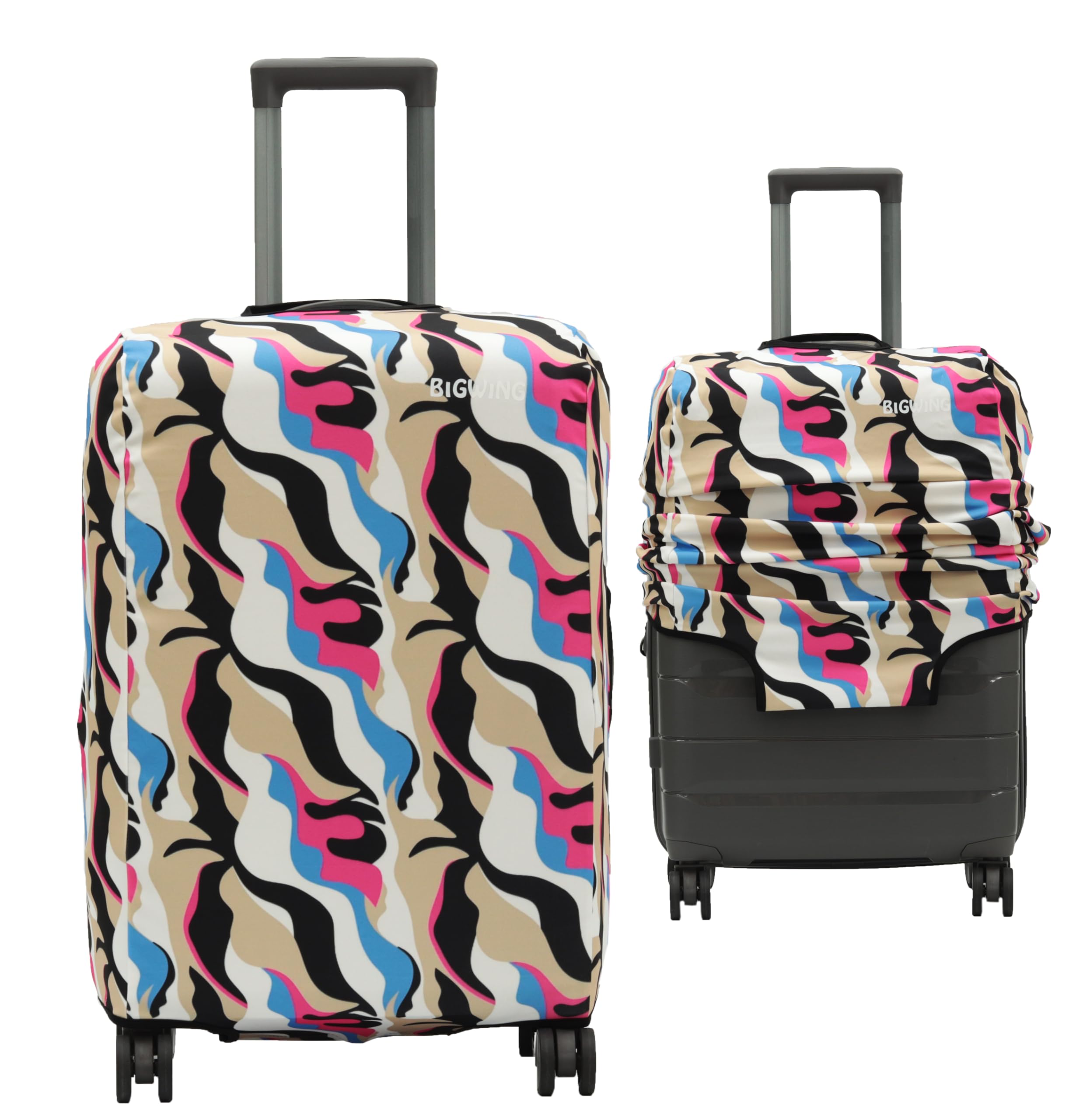 bigwing Protective Cover in Polyester Fabric with Camouflage Print for | Small Size 20' inch 55 cm | Hard Luggage Trolley Bag Cover (Fits Only On Fiber - Plastic Trolley Bag)-picture-35