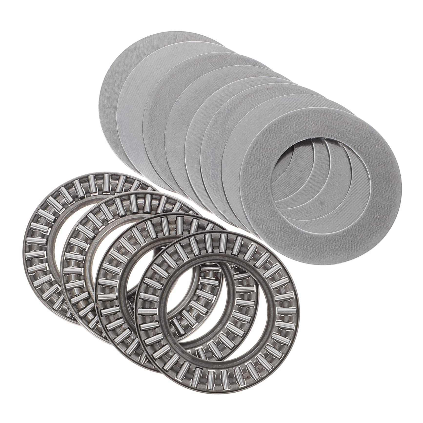 DECHOUS 4Sets Thrust Needle Roller Bearings Heavy Duty Axial Flat Bearings for High Load Applications Bore