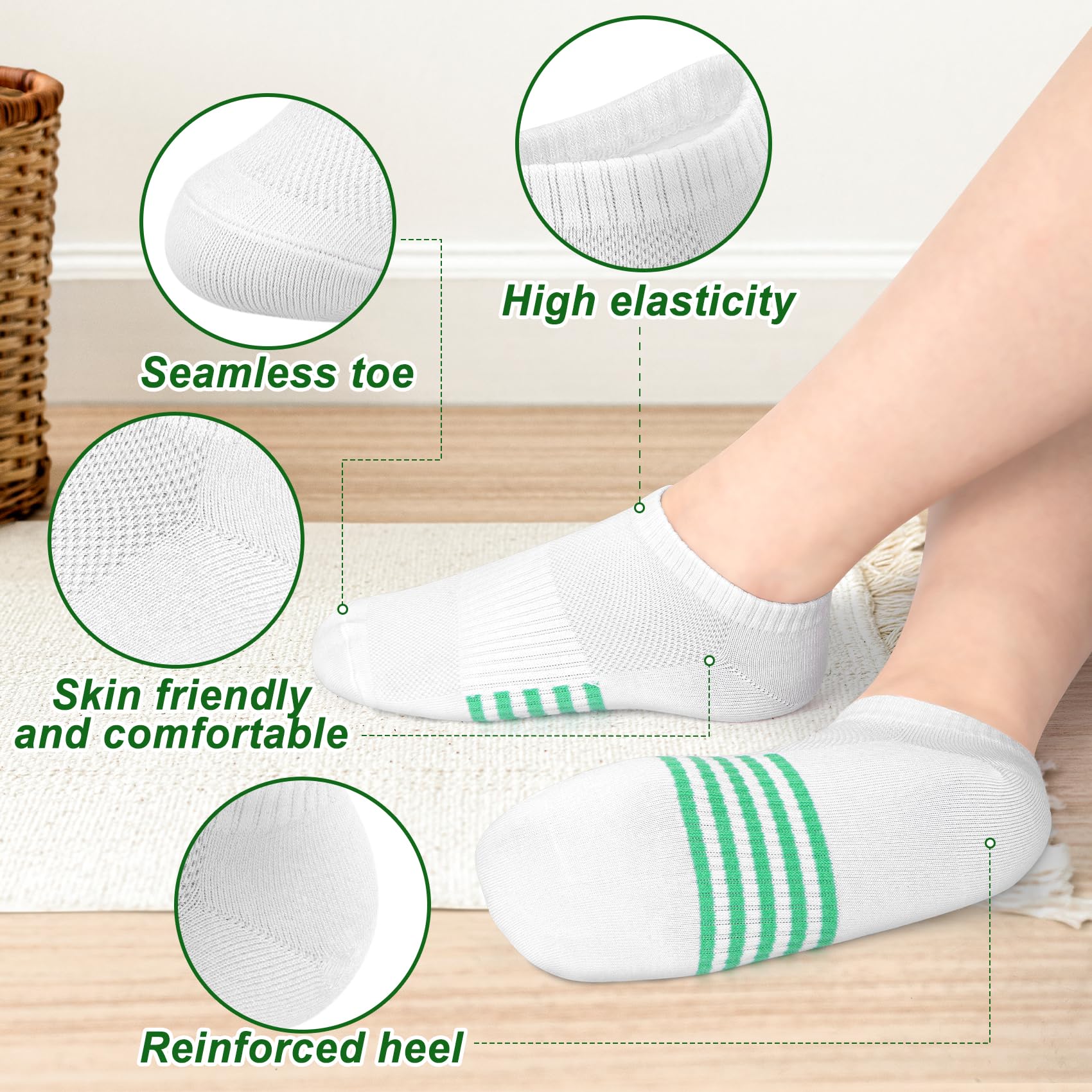 Wostock women socks black 6colors pairs