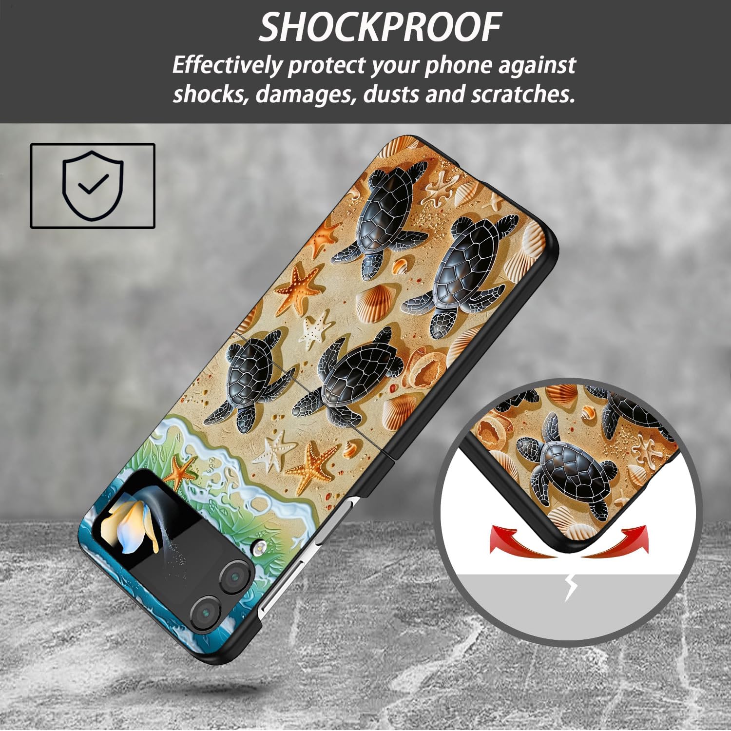ZXHSBROK for Samsung Galaxy Z Flip 3 Phone Case, Phone Cover