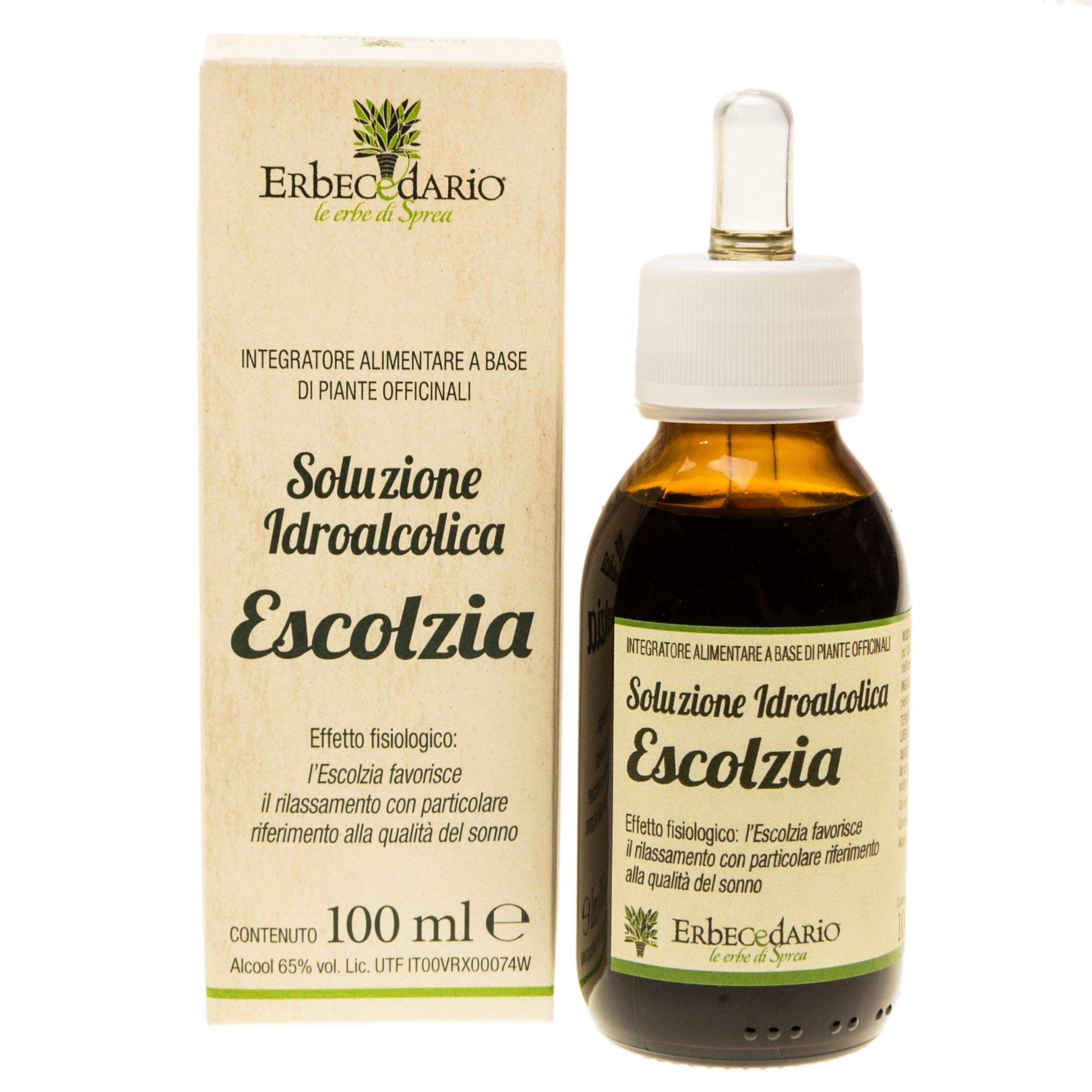 Tintura Madre Escolzia Erbecedario, Soluzione Idroalcolica, Gocce Per Dormire Naturali, Gocce Rilassanti Adulti Per Dormire La Notte, Calma Stress Per Un Sonno Profondo Tutta Notte, 1 Flacone 100 ml
