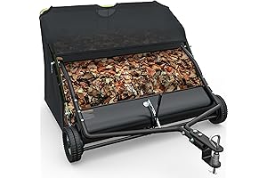 YINTATECH 42 Inch Heavy Duty Walk Behind Lawn Sweeper and Leaf Collector