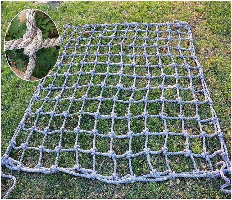 Rope Netting Climbing Anti-Wear Nylon Climbing Kids Adults Climb Net for Kids Adult Rock Playground Tree Net Outdoor Nets for Mesh Indoor Woven(12mm-12cm,1X3m/3.3X9.8ft)