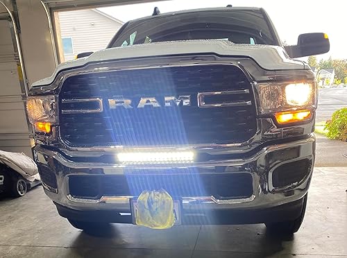 Miniatura 8 de iJDMTOY Kit de barra de luz LED de 20 pulgadas, compatible con Dodge RAM 2500 3500 2020 en adelante, incluye barra de luz LED ultra delgada de 54 W,