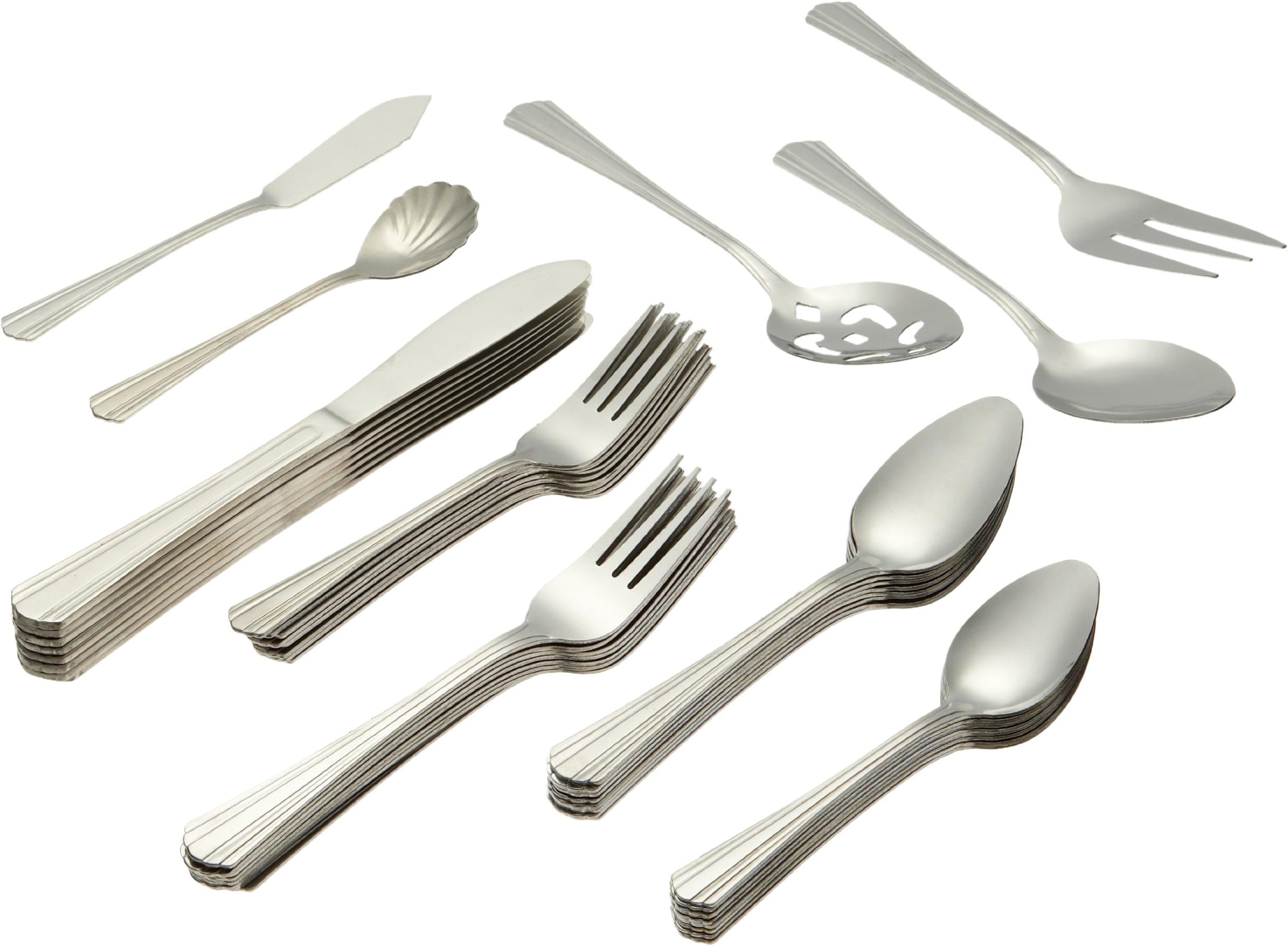 Bellamo 45-Piece Flatware Set,Service for 8, Stainless Steel