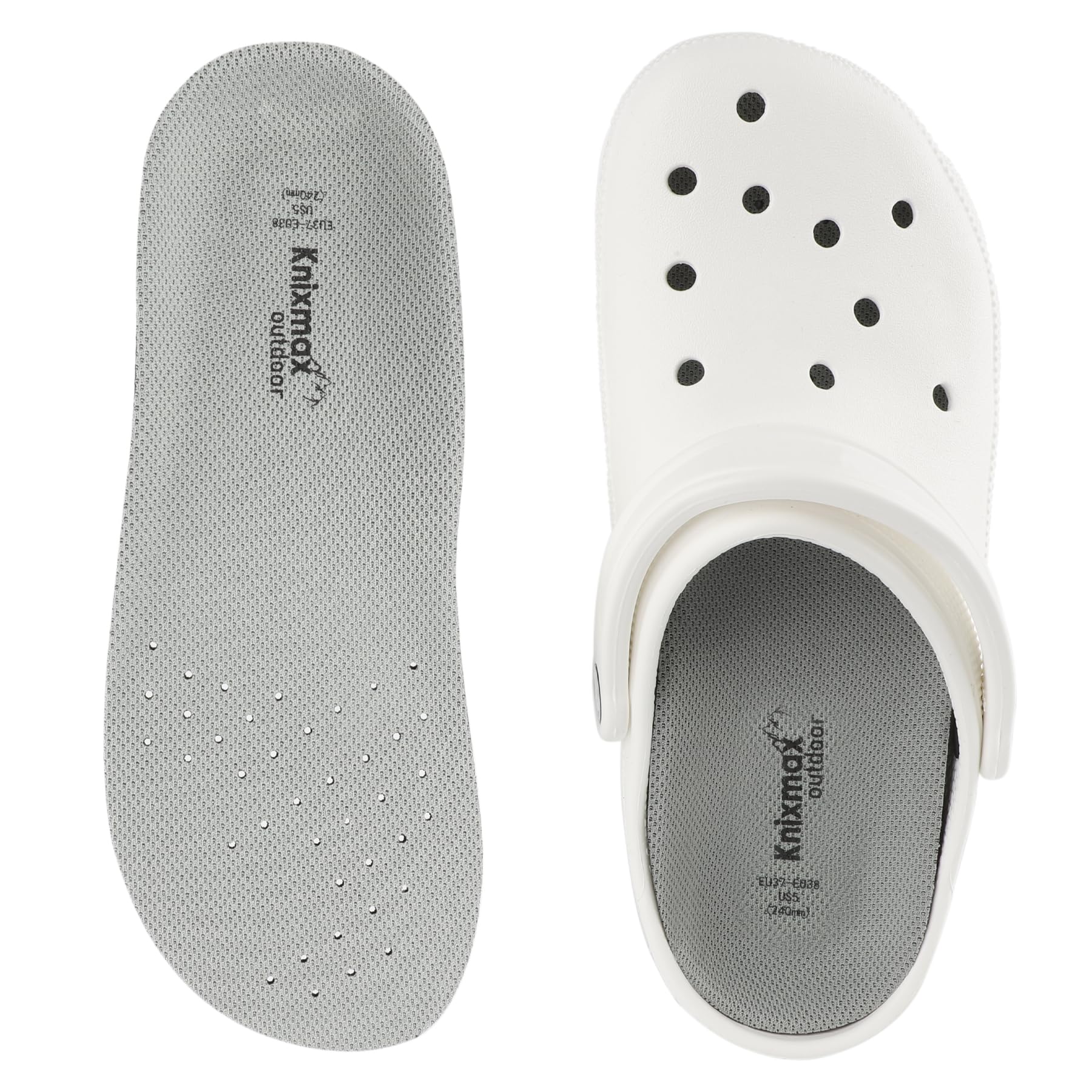 Knixmax Insoles for Crocs Clog 1 Pair, Comfort Arch Support