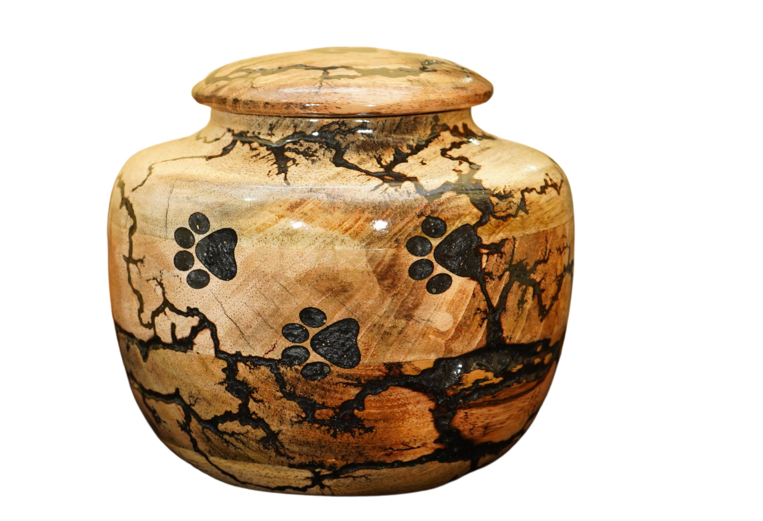Wooden Urn for Pet Ashes Urn for Dog urn for cat Cremation Pets Memory Box Handcrafted urns Box Multi Colors (Black, Small 100 LBS)