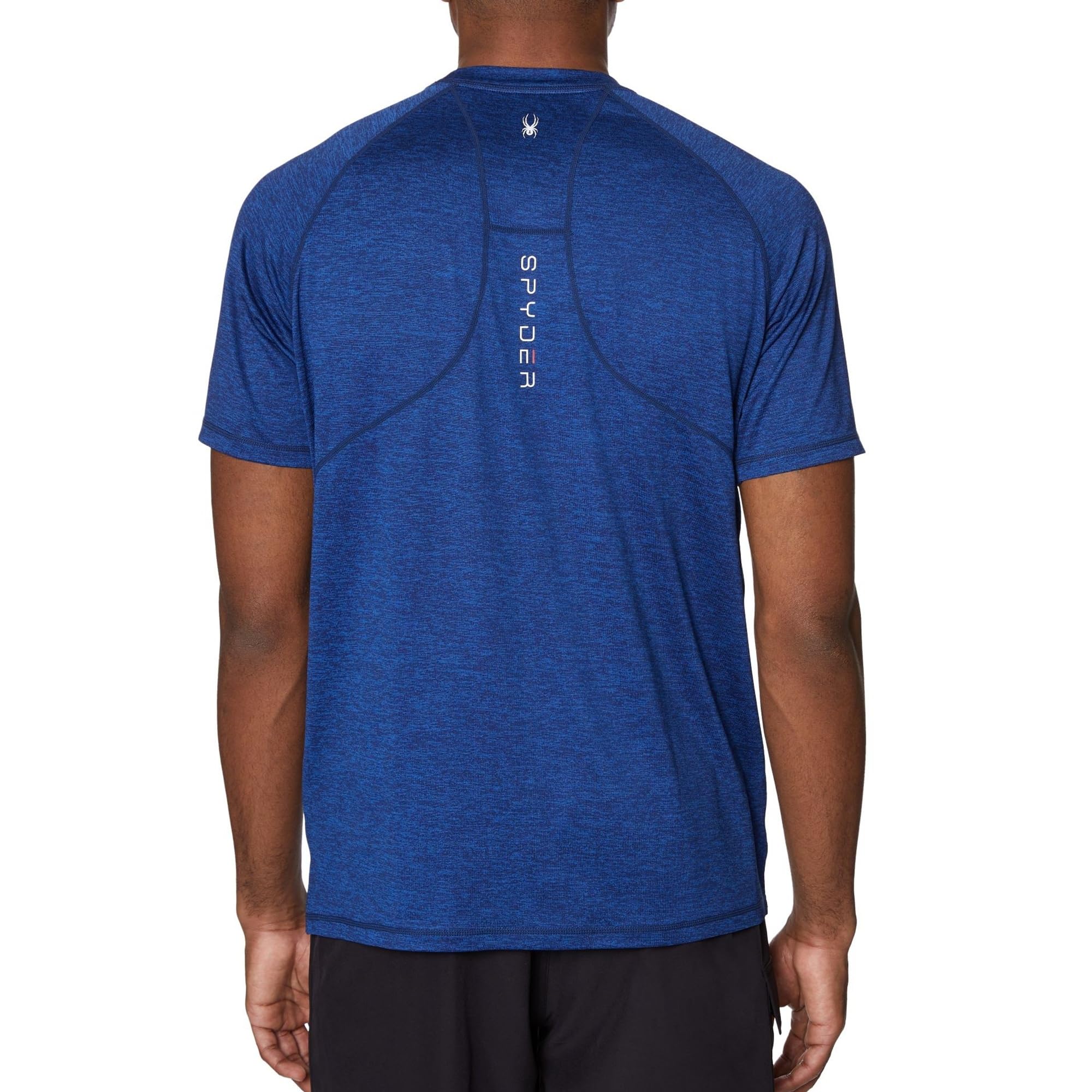 Spyder Heather Short Sleeve Rashguard – UPF+, Quick-Dry, Swim Shirt, Surfing, Hiking Homme